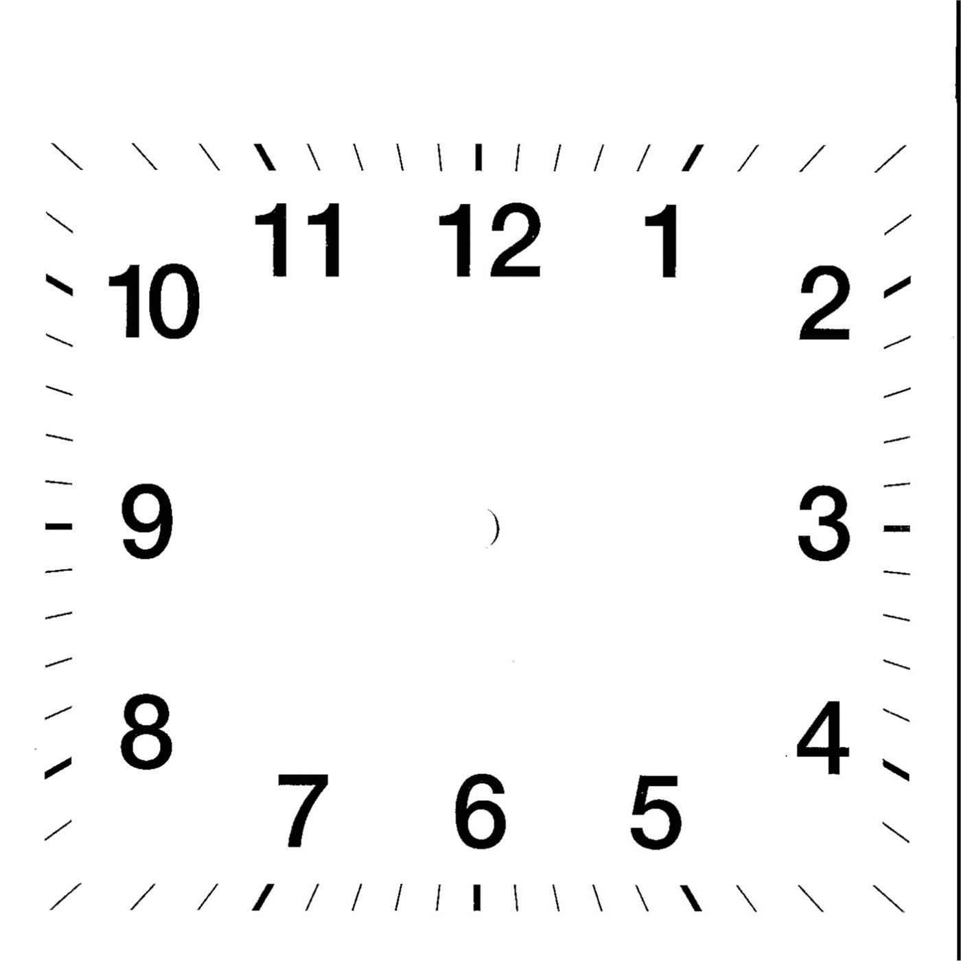 clock face template simple