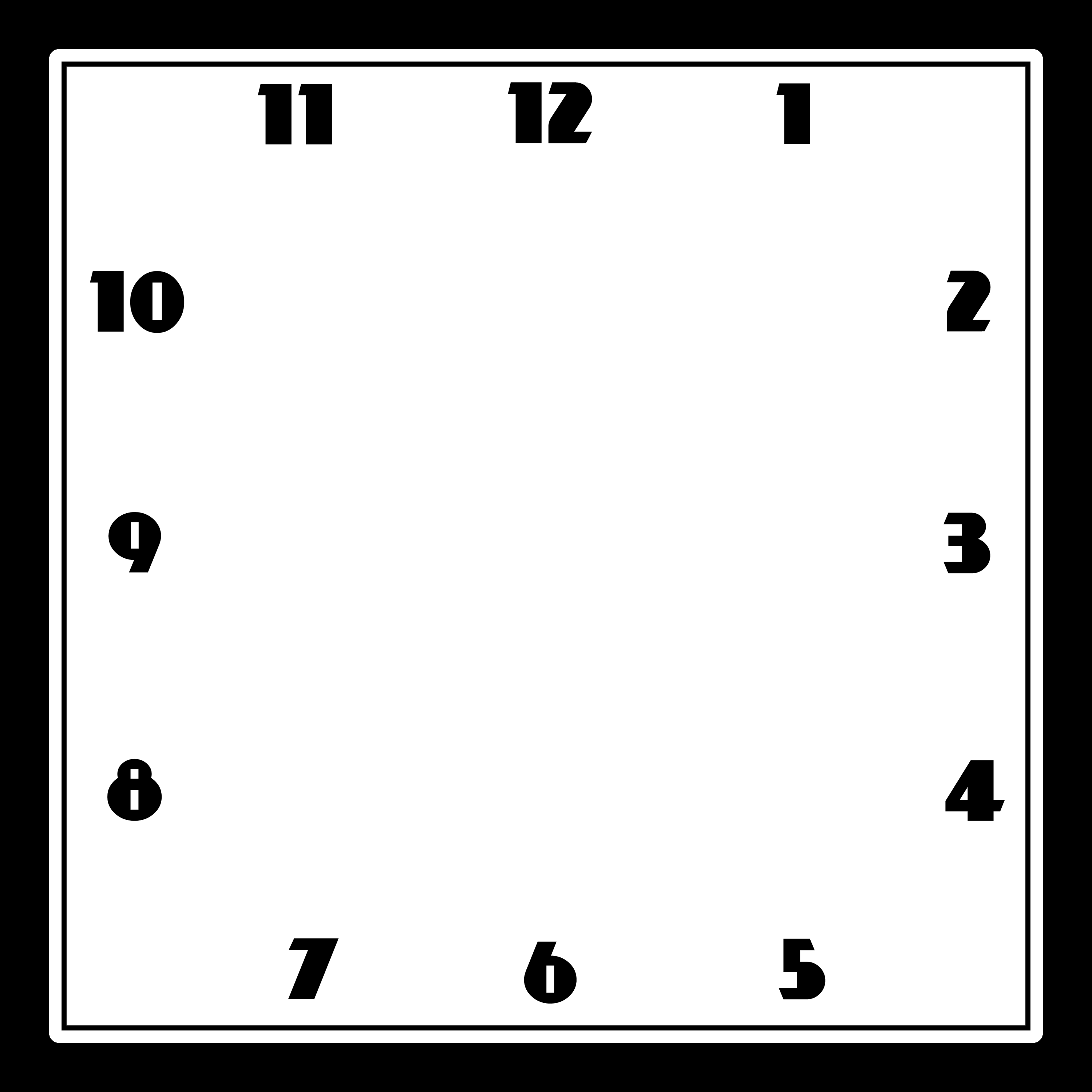 clock face template square