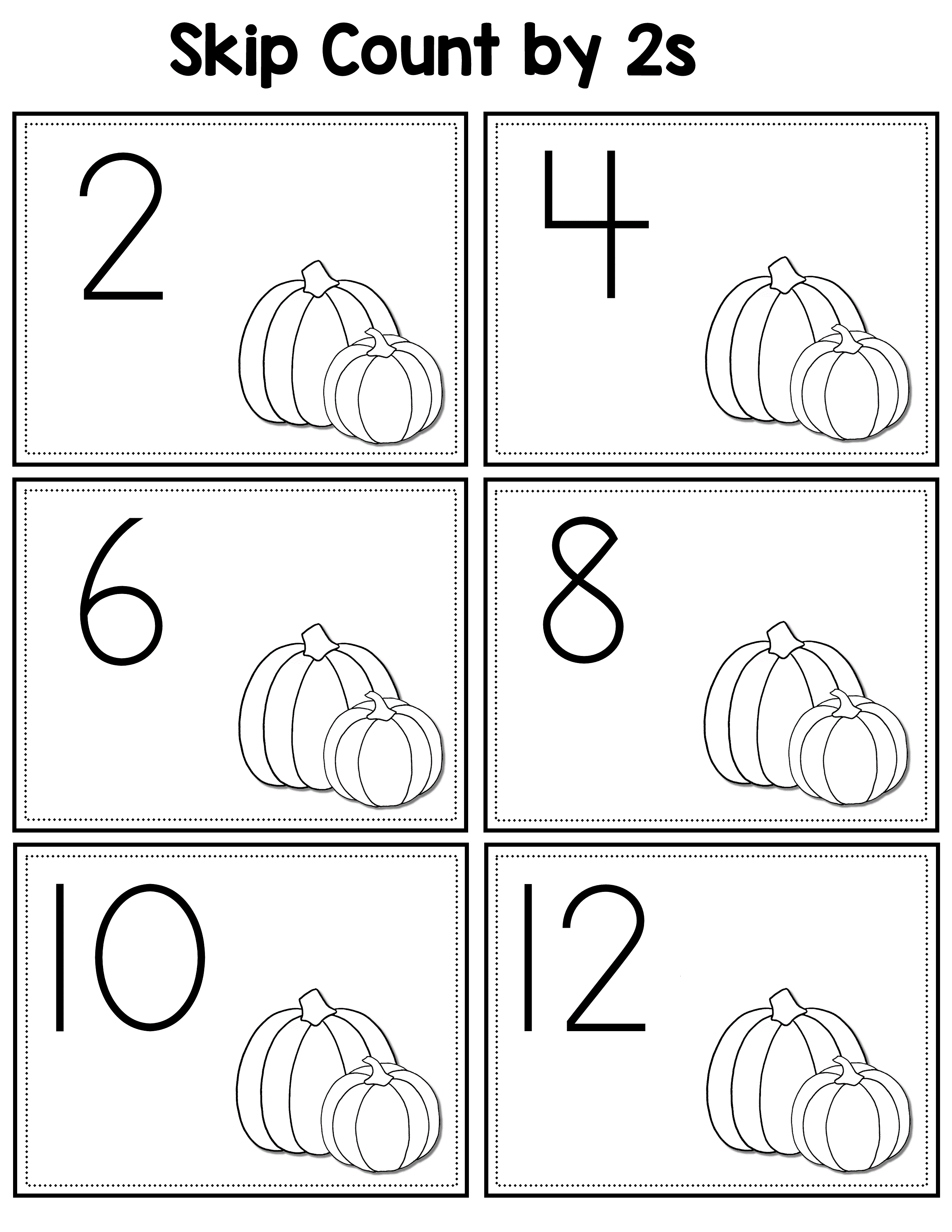count by 2s worksheet with pictures