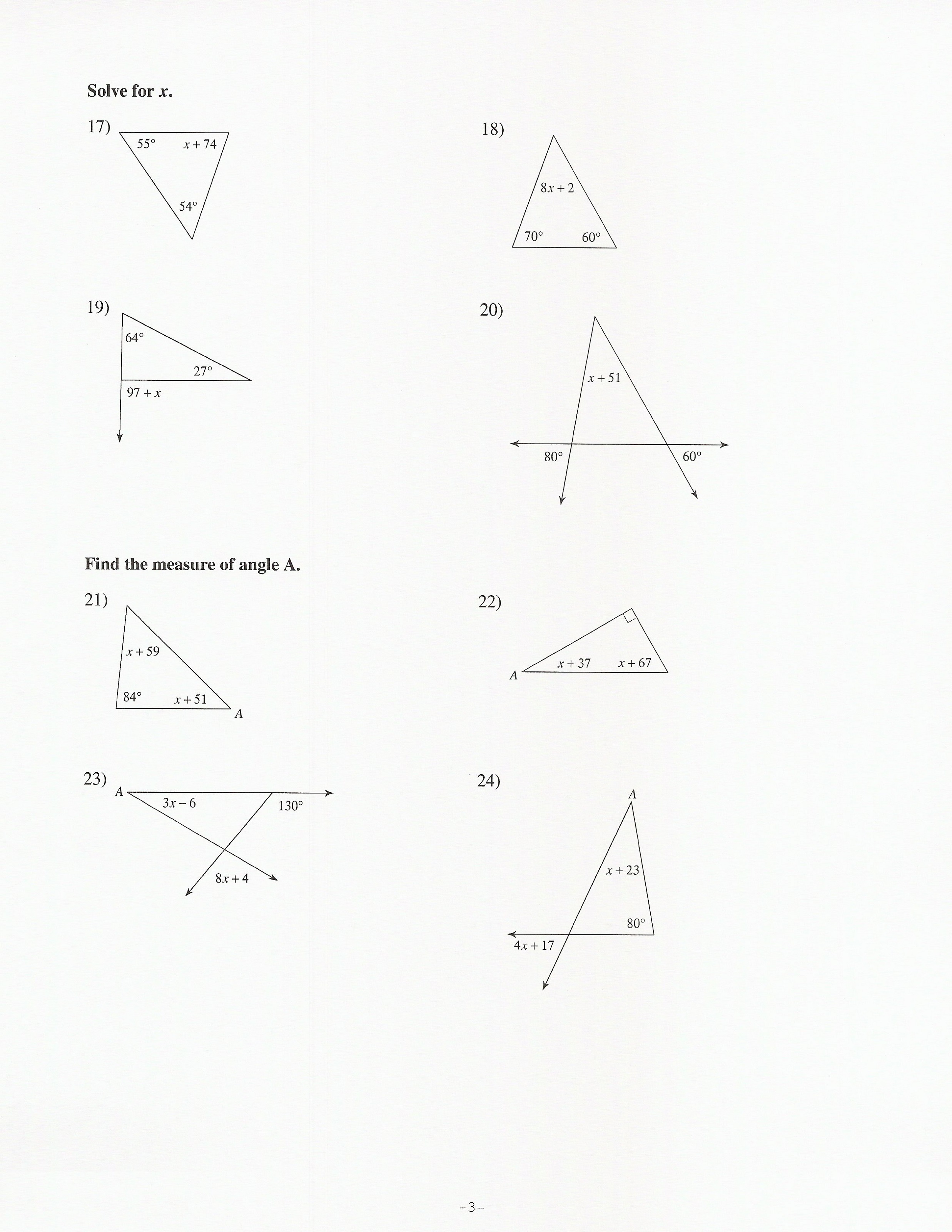 fact triangles worksheet template