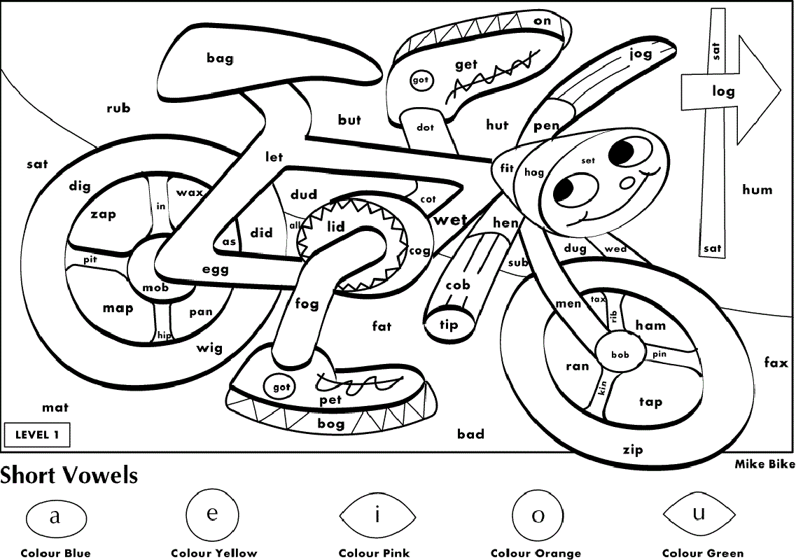 free fun worksheet bicycle