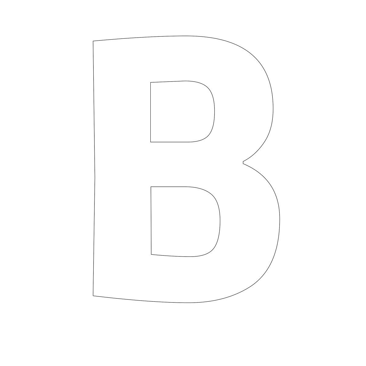 free printable letters B