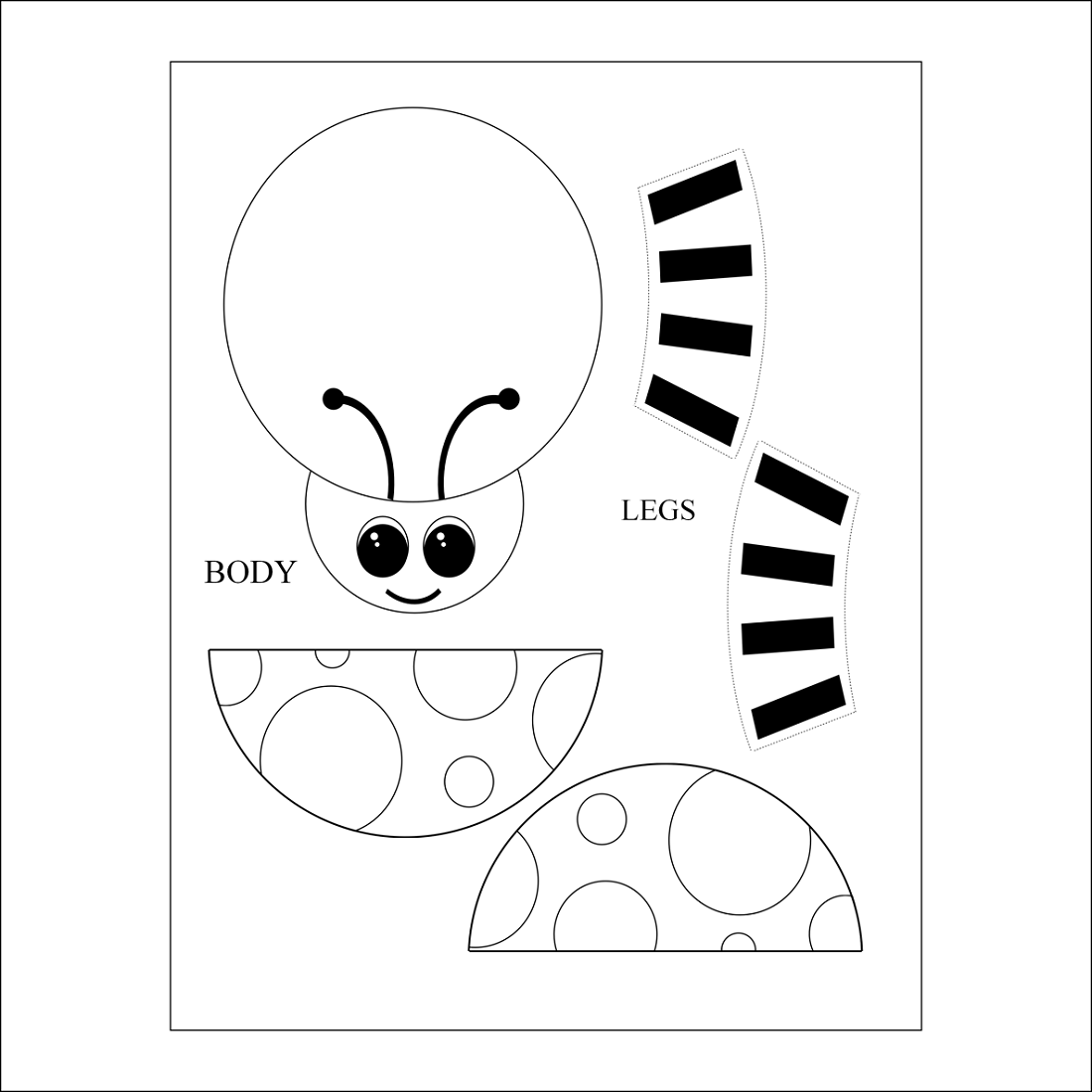 fun kids worksheet ladybug