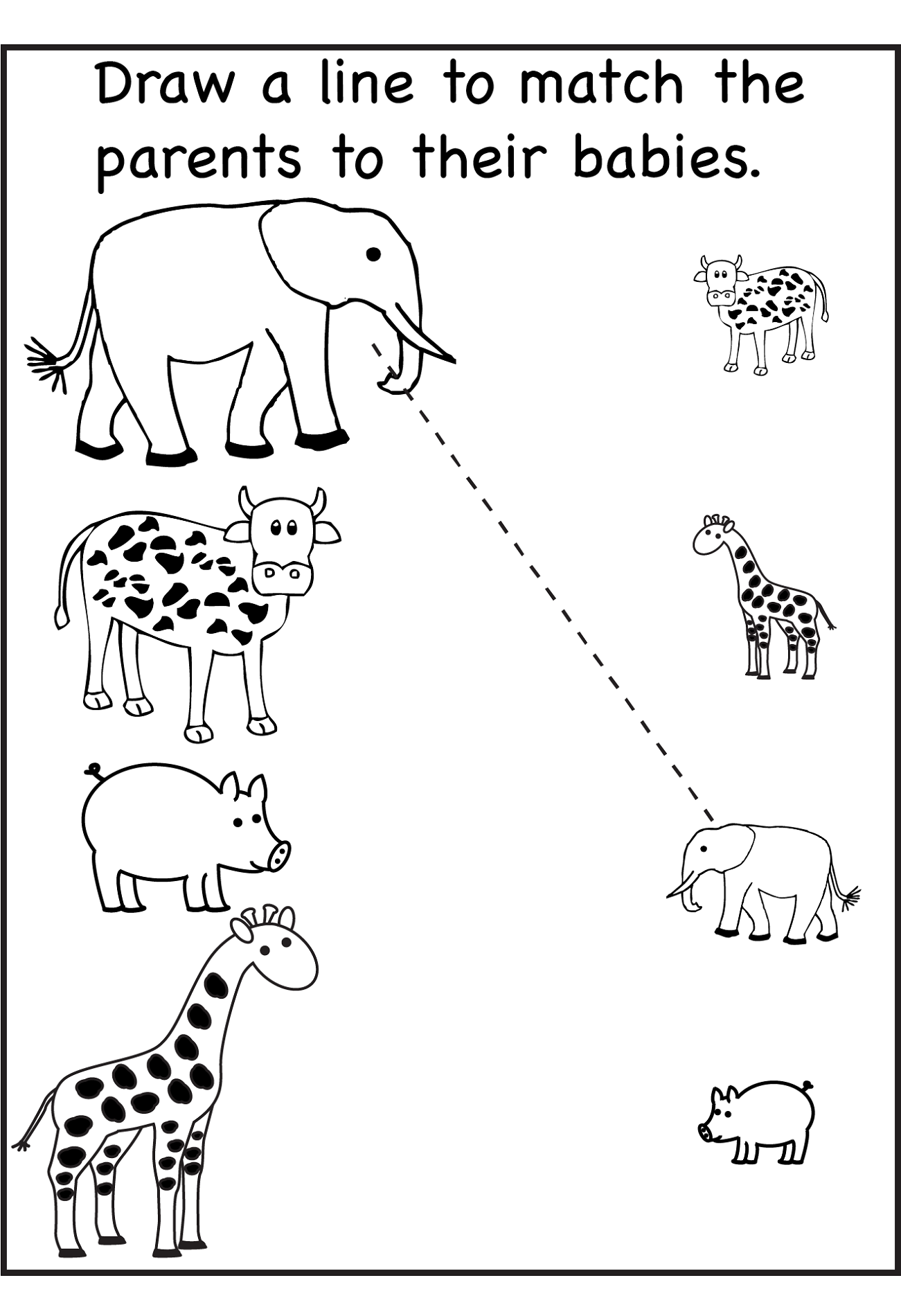 fun kids worksheet matching