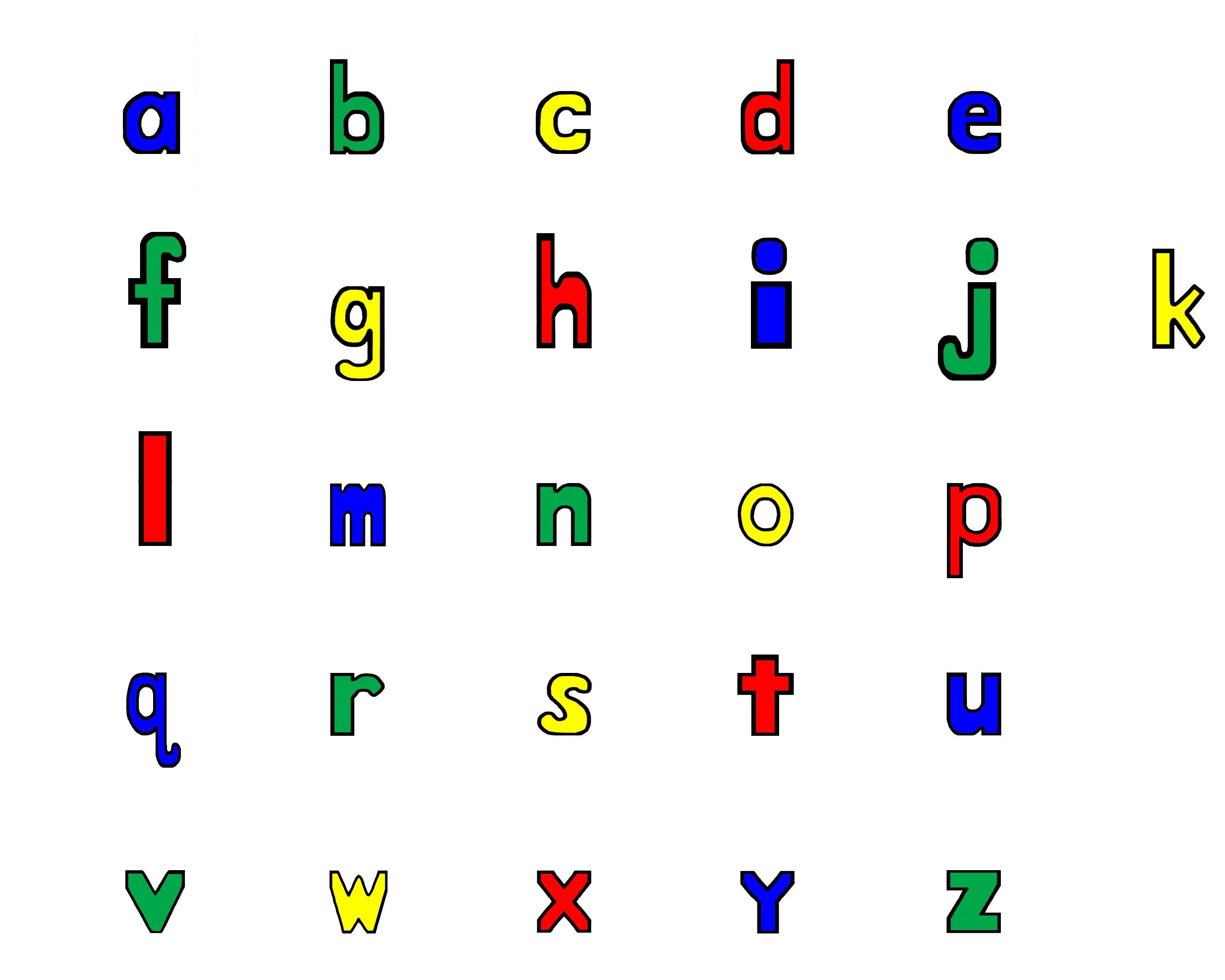 Printable Lower Case Letters