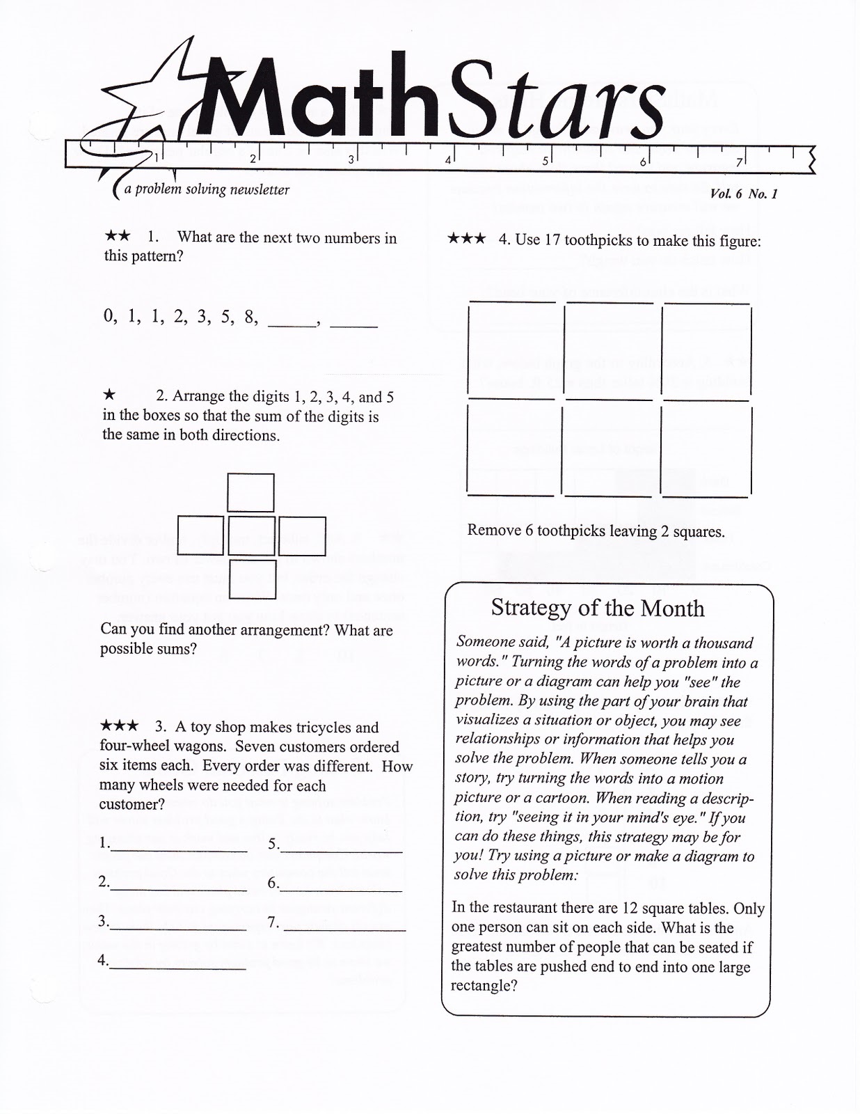 math fun worksheets stars