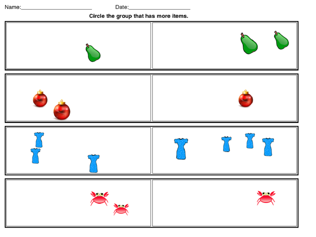 Printable More Or Less Worksheets Activity Shelter