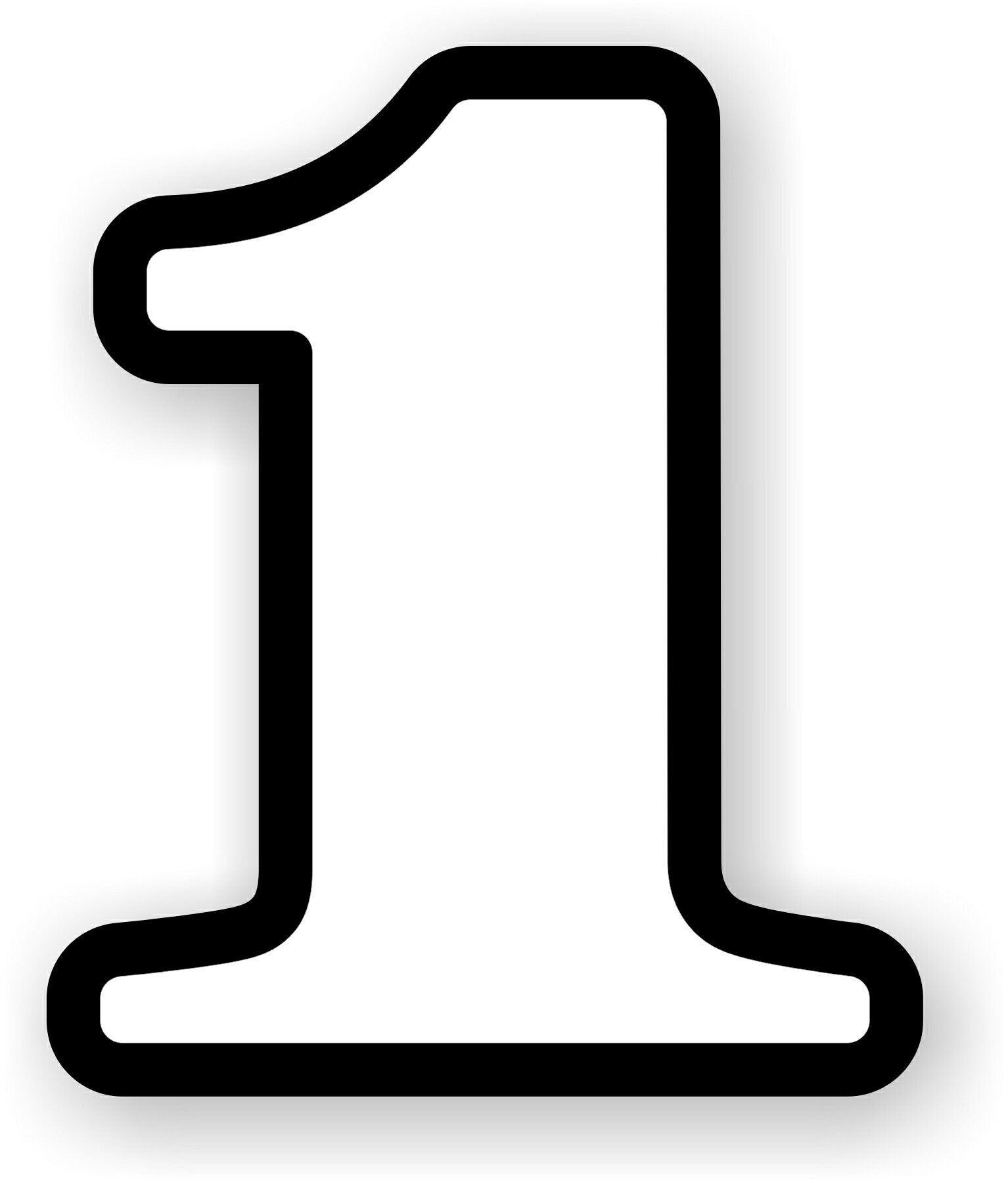 number 1 picture printable