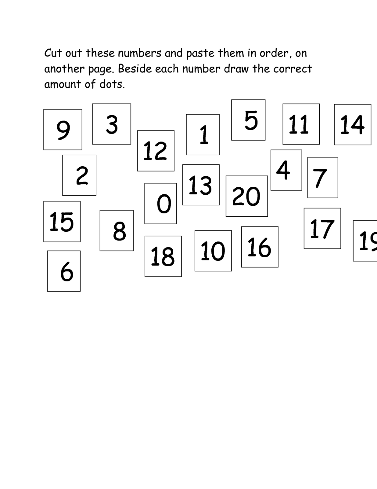 number 20 worksheet counting