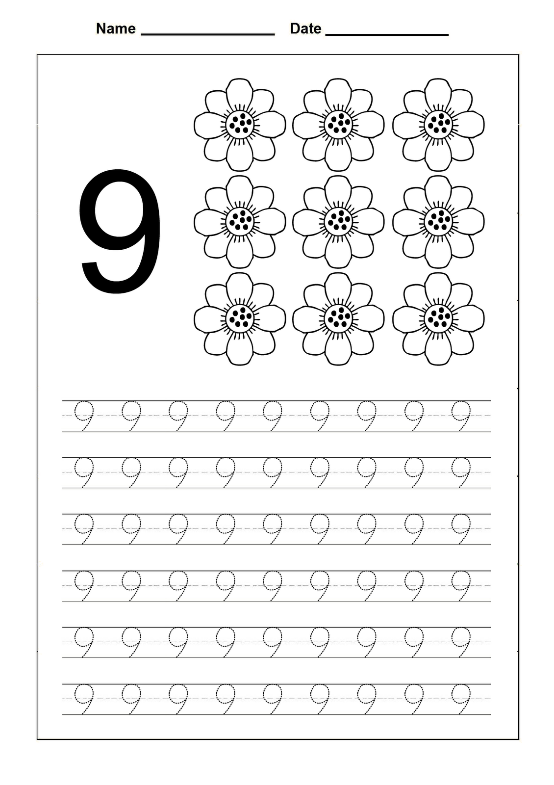 This Is A Numbers Tracing Worksheet For Preschoolers Or