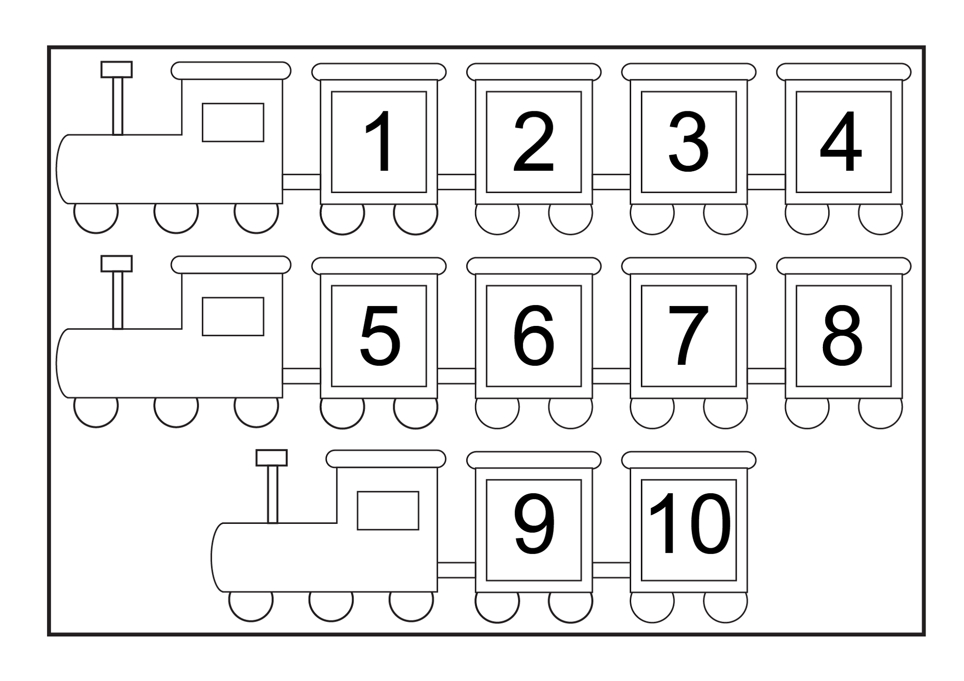 printable number charts 1 10 activity shelter