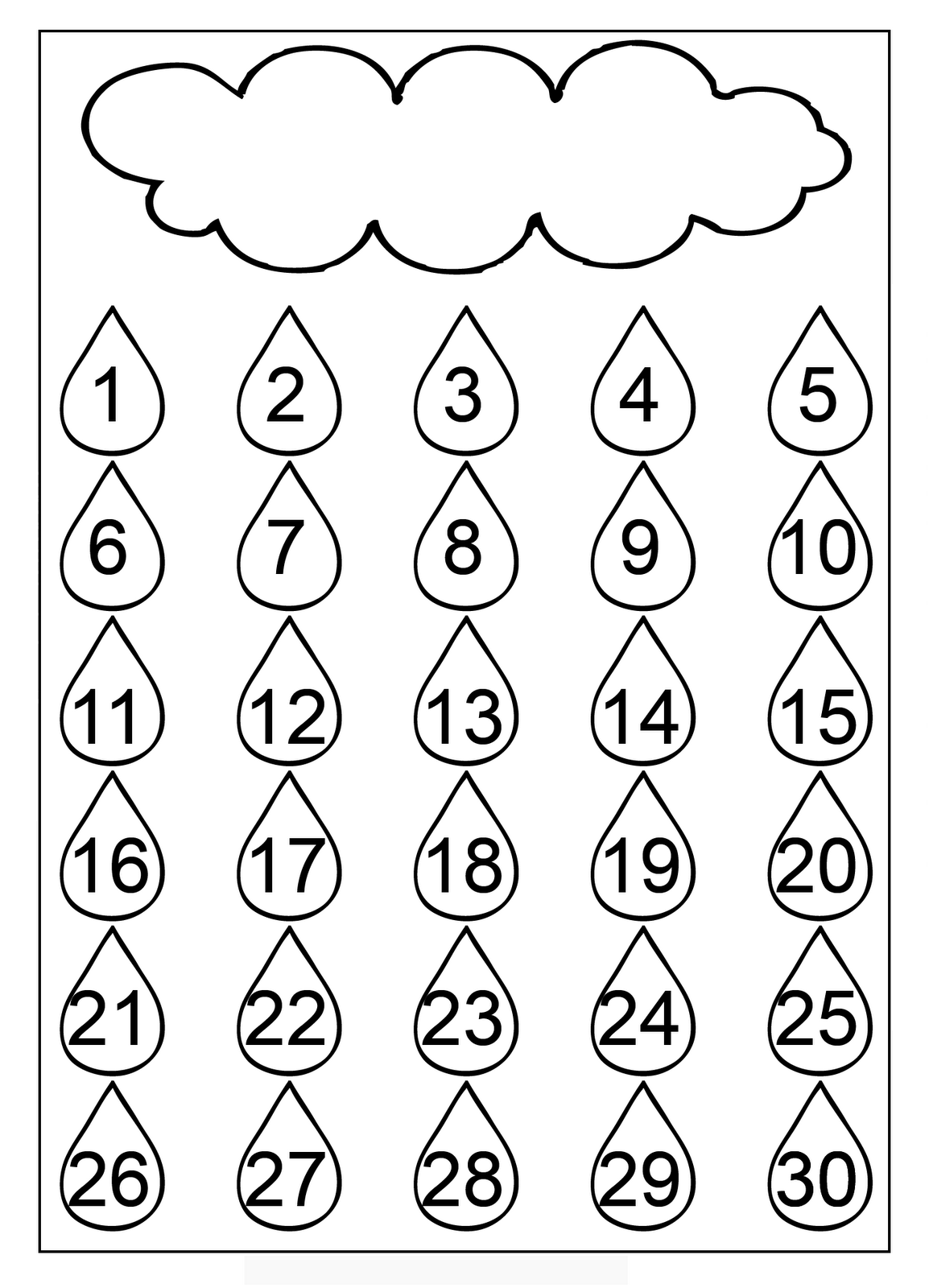 number chart 1-30 for kids