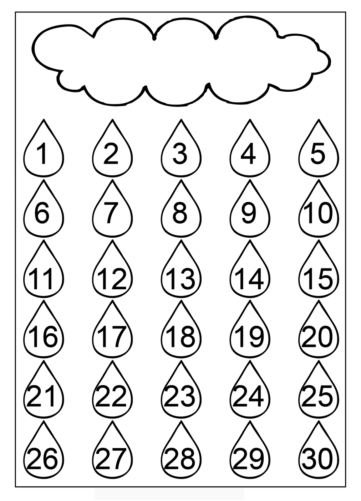 free printable number chart 1 30 activity shelter