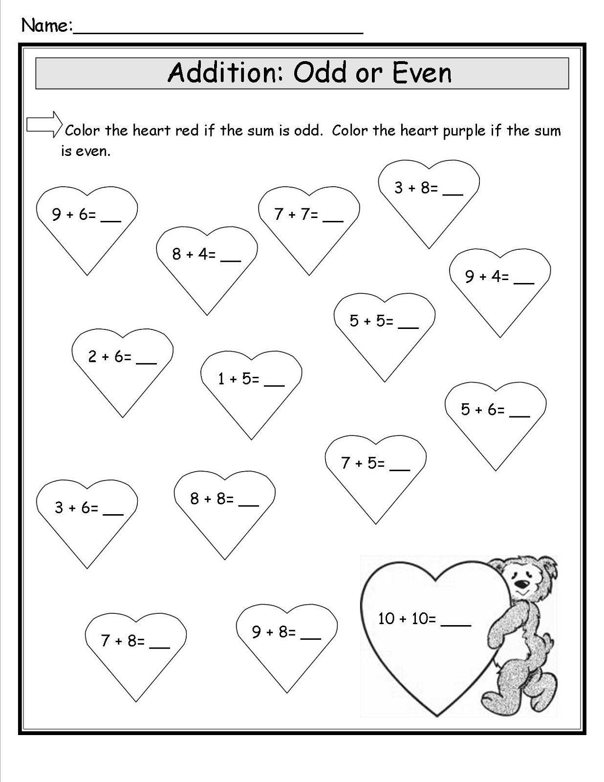 odd and even number worksheets coloring