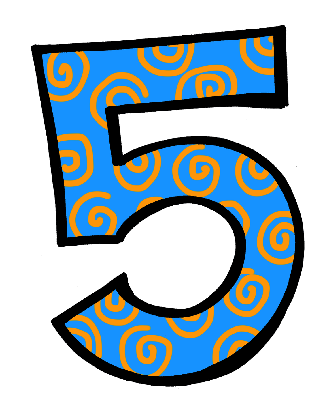 picture of number 5 for kids