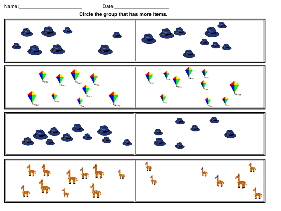 Pre K Worksheets Number Activity Shelter