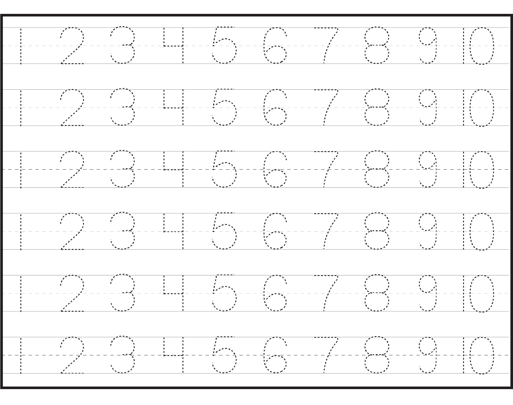 Worksheets For Pre K Numbers