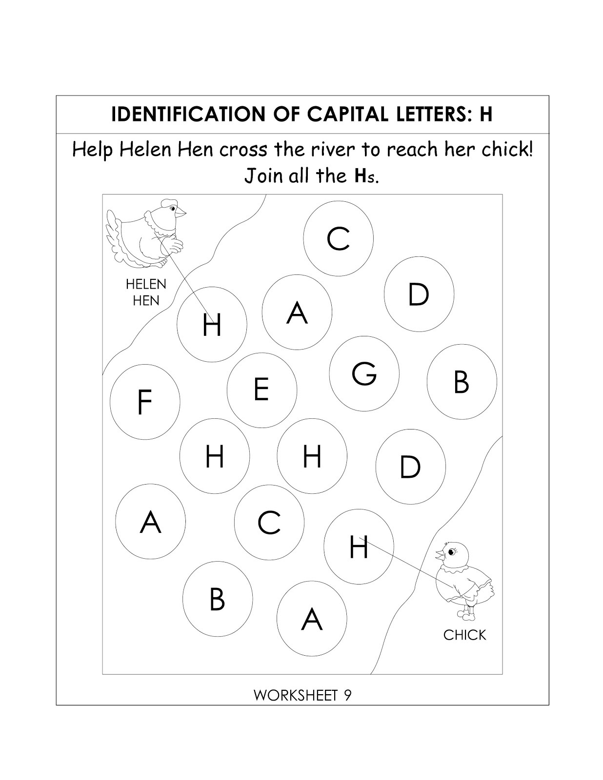 preschool alphabet worksheets letter H