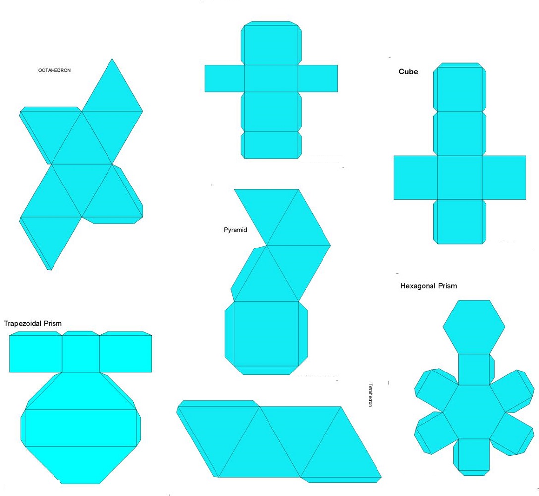 3d Shapes Paper Templates