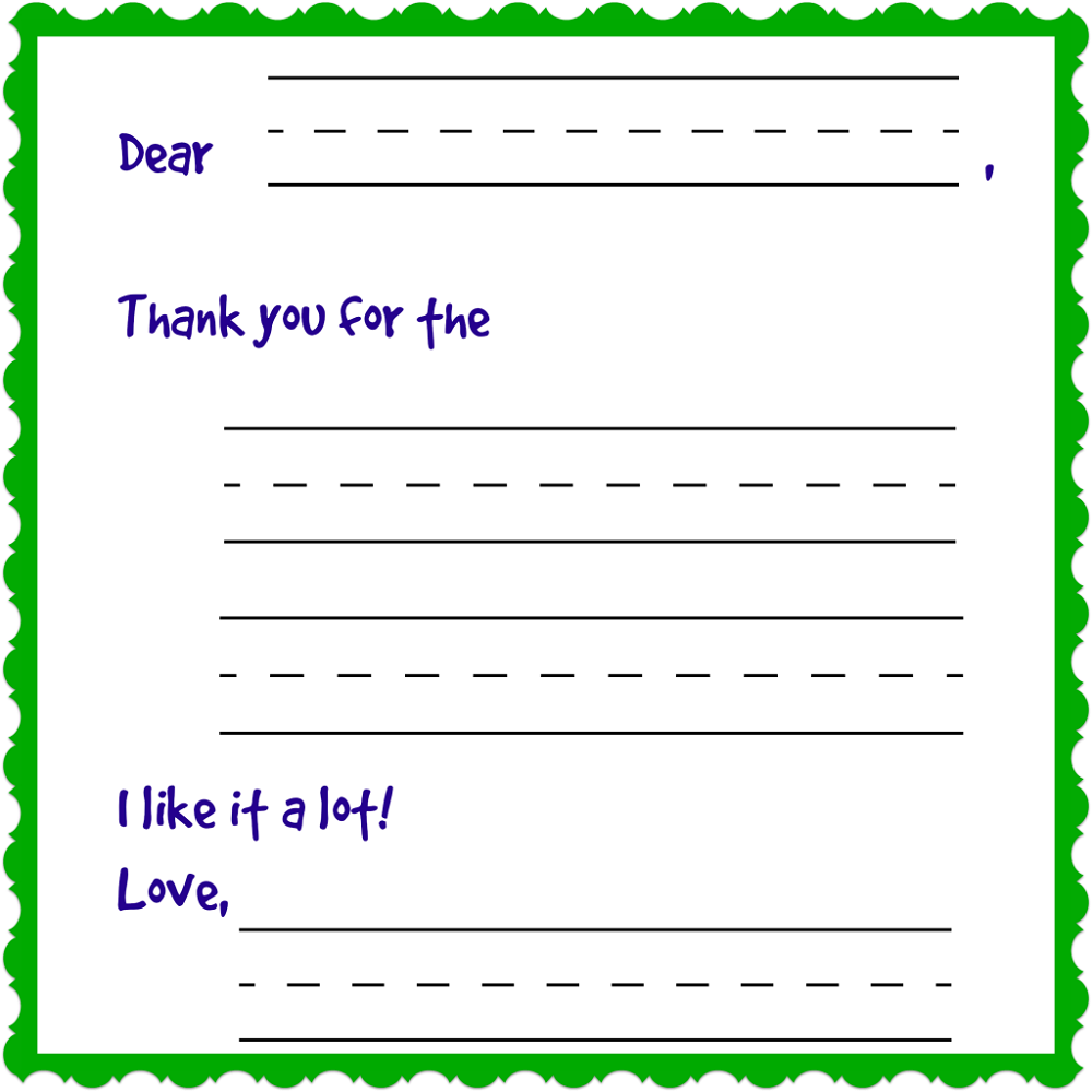 thank you note template printable