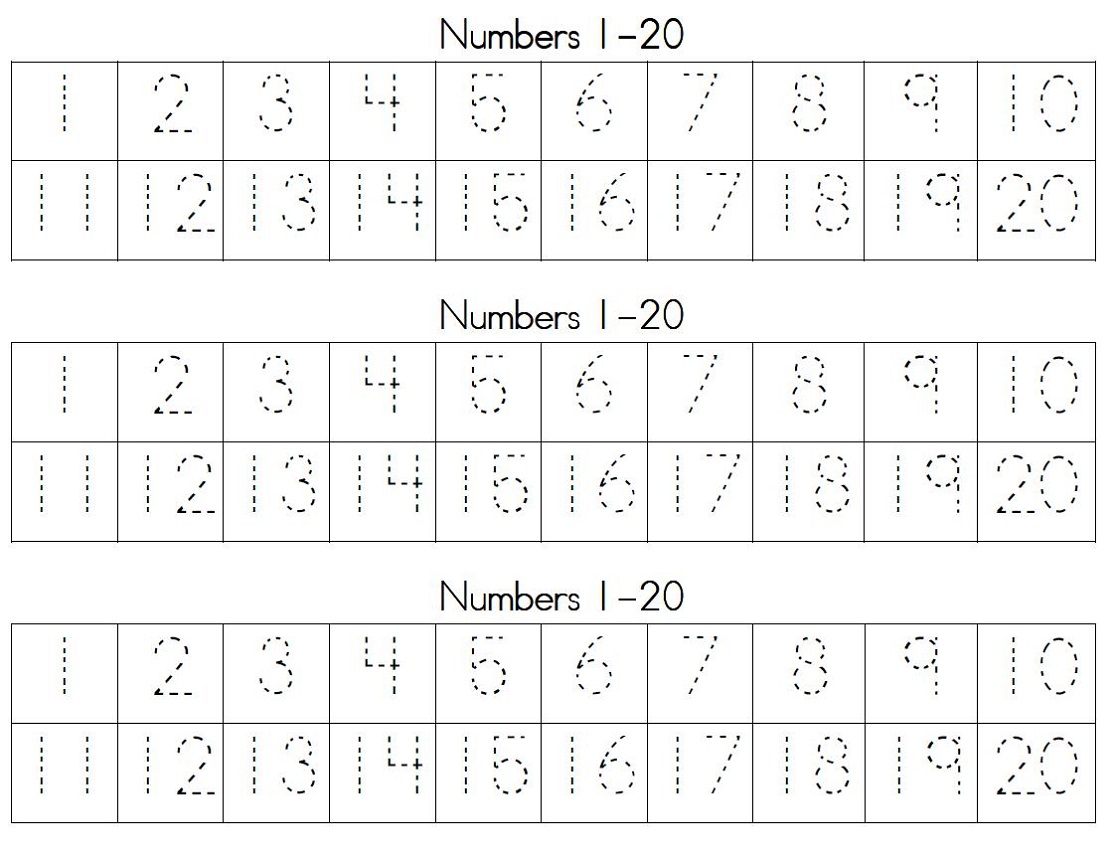 printable worksheets numbers 1 20