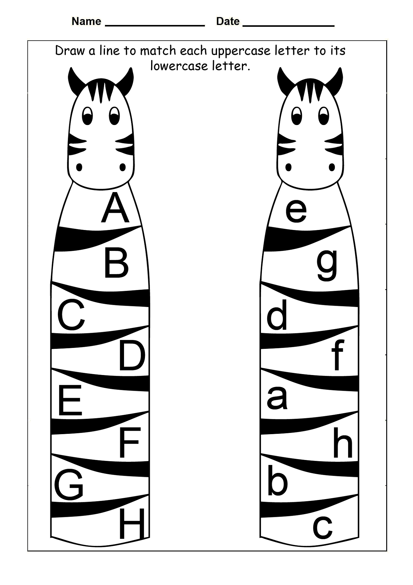 Printable Uppercase and Lowercase Letters | Activity Shelter