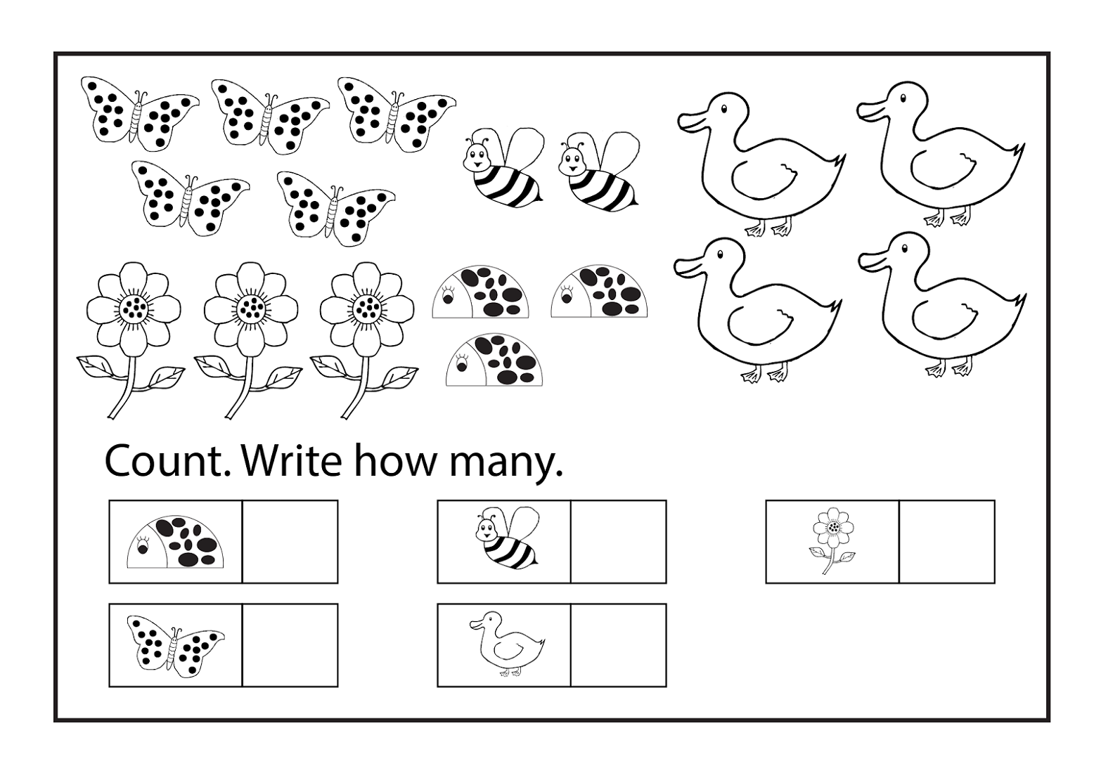 worksheets for 4 year olds with pictures