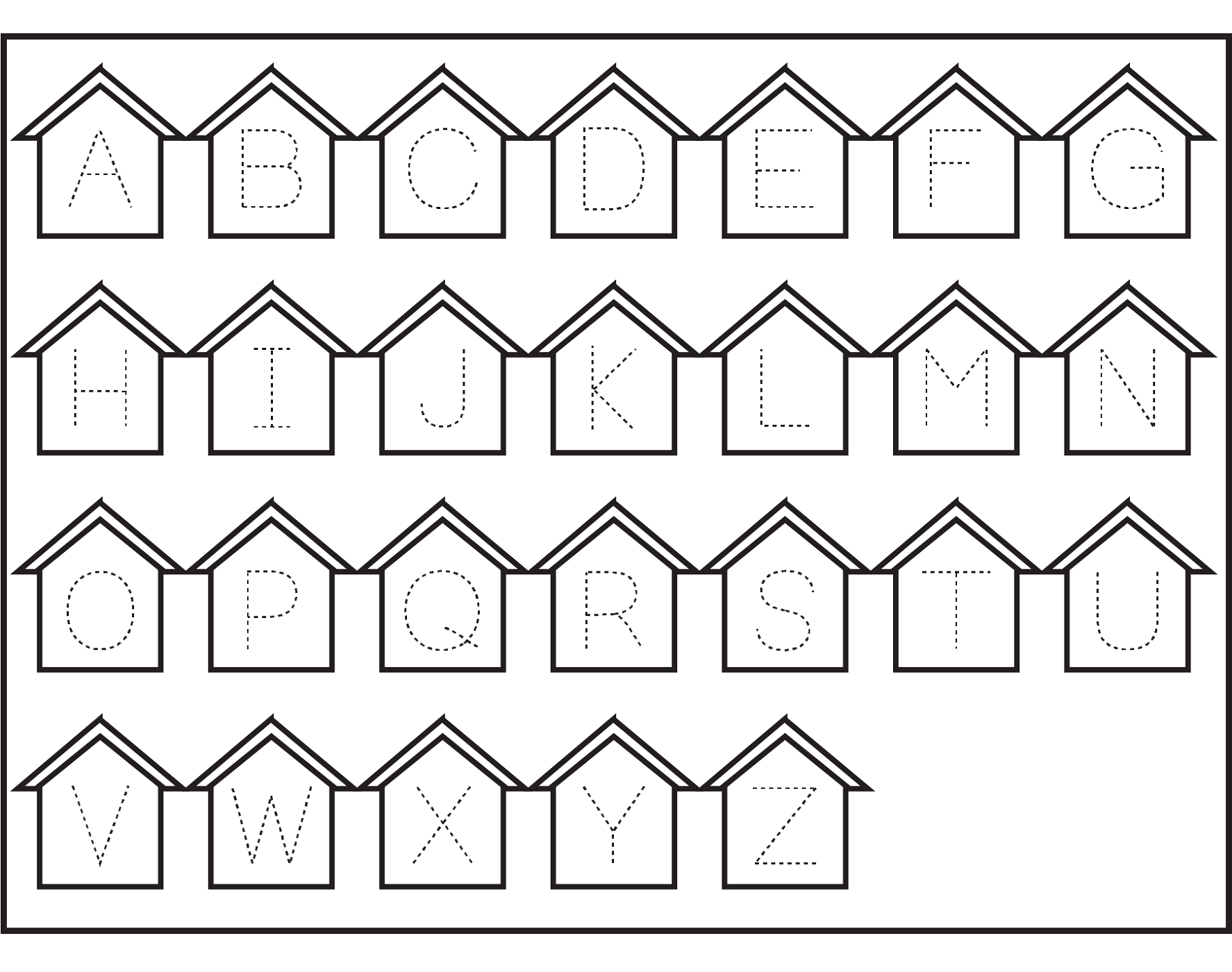 abc traceable worksheets printable