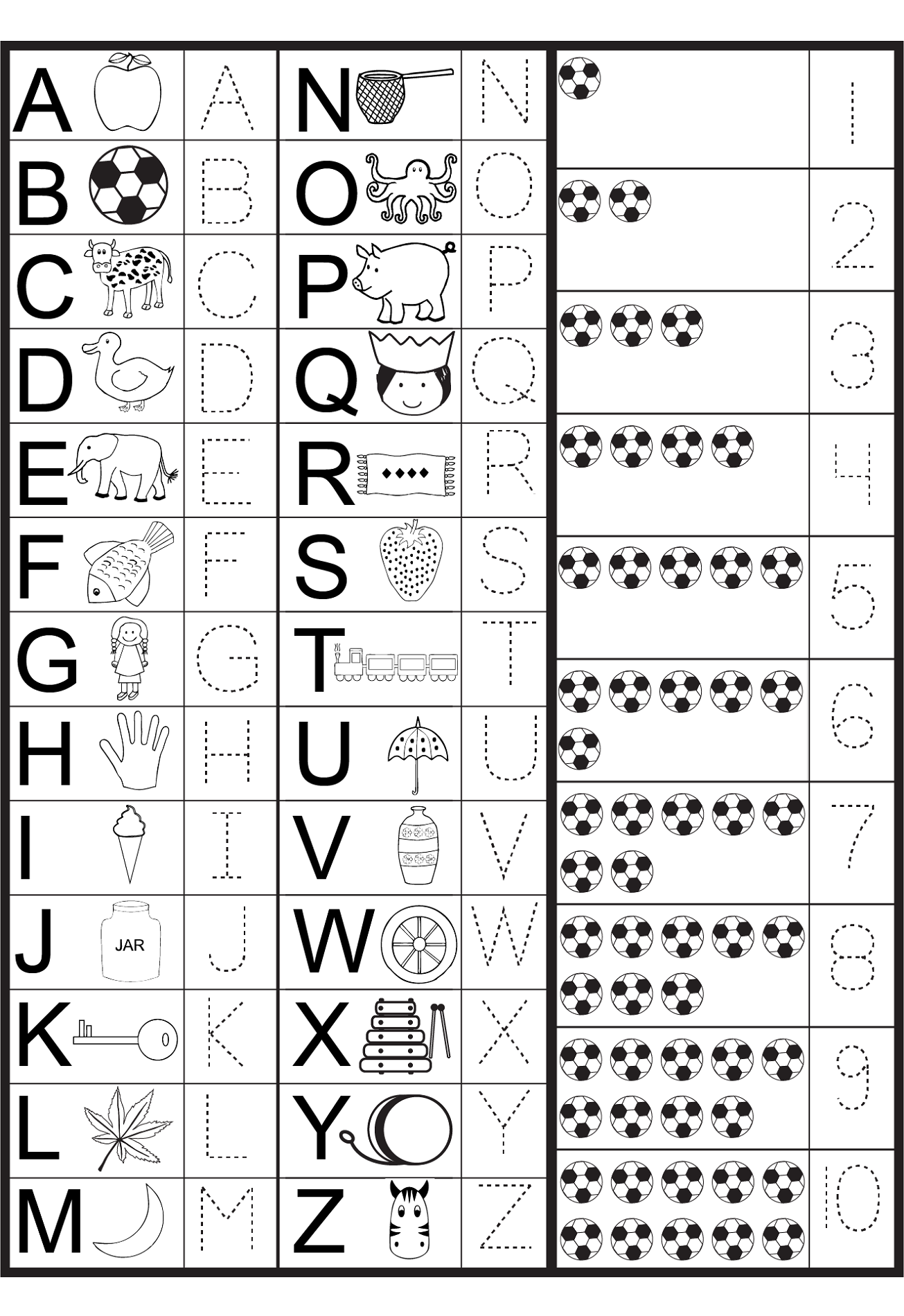 abc traceable worksheets with pictures