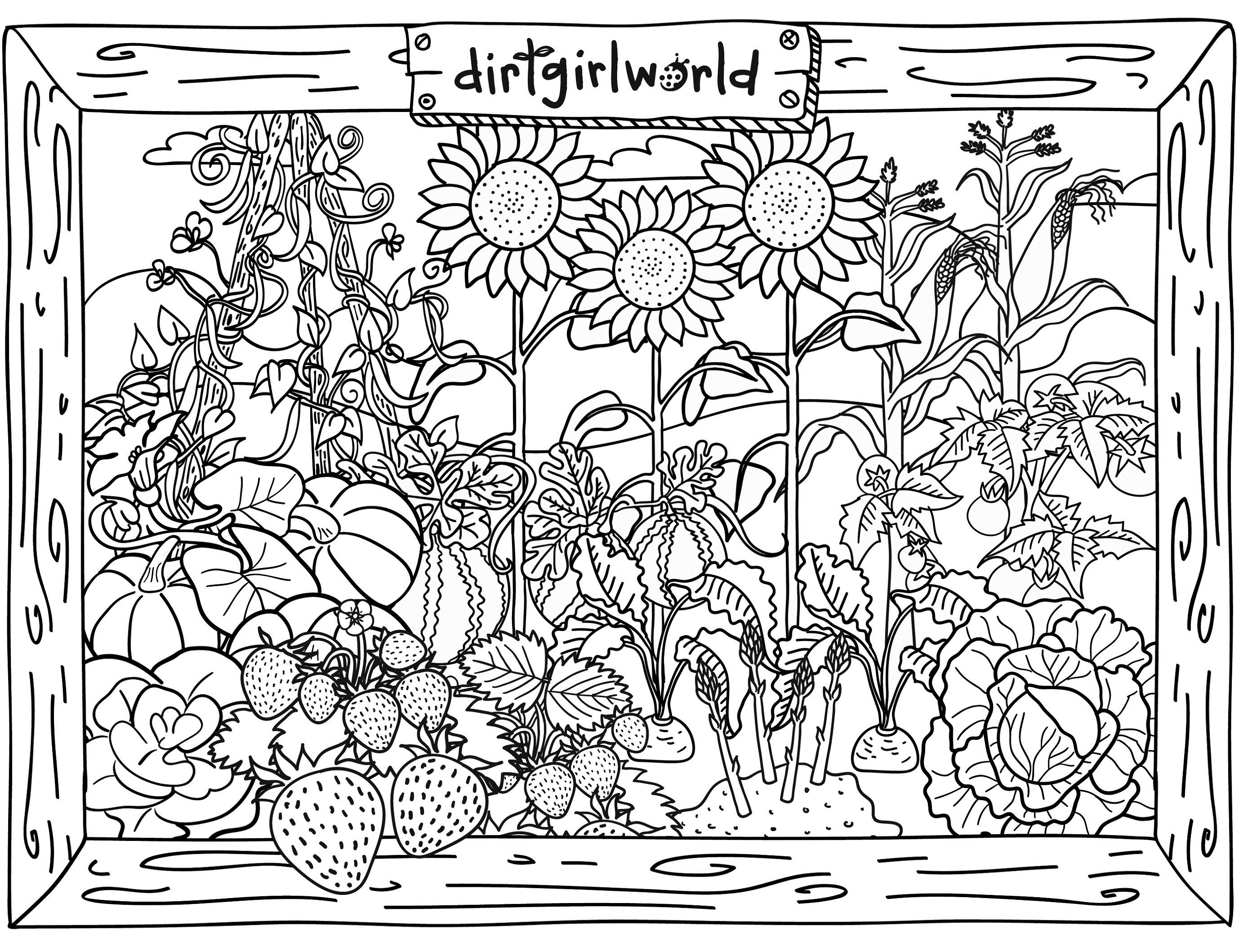 Free Printable Vegetable Garden Coloring Pages