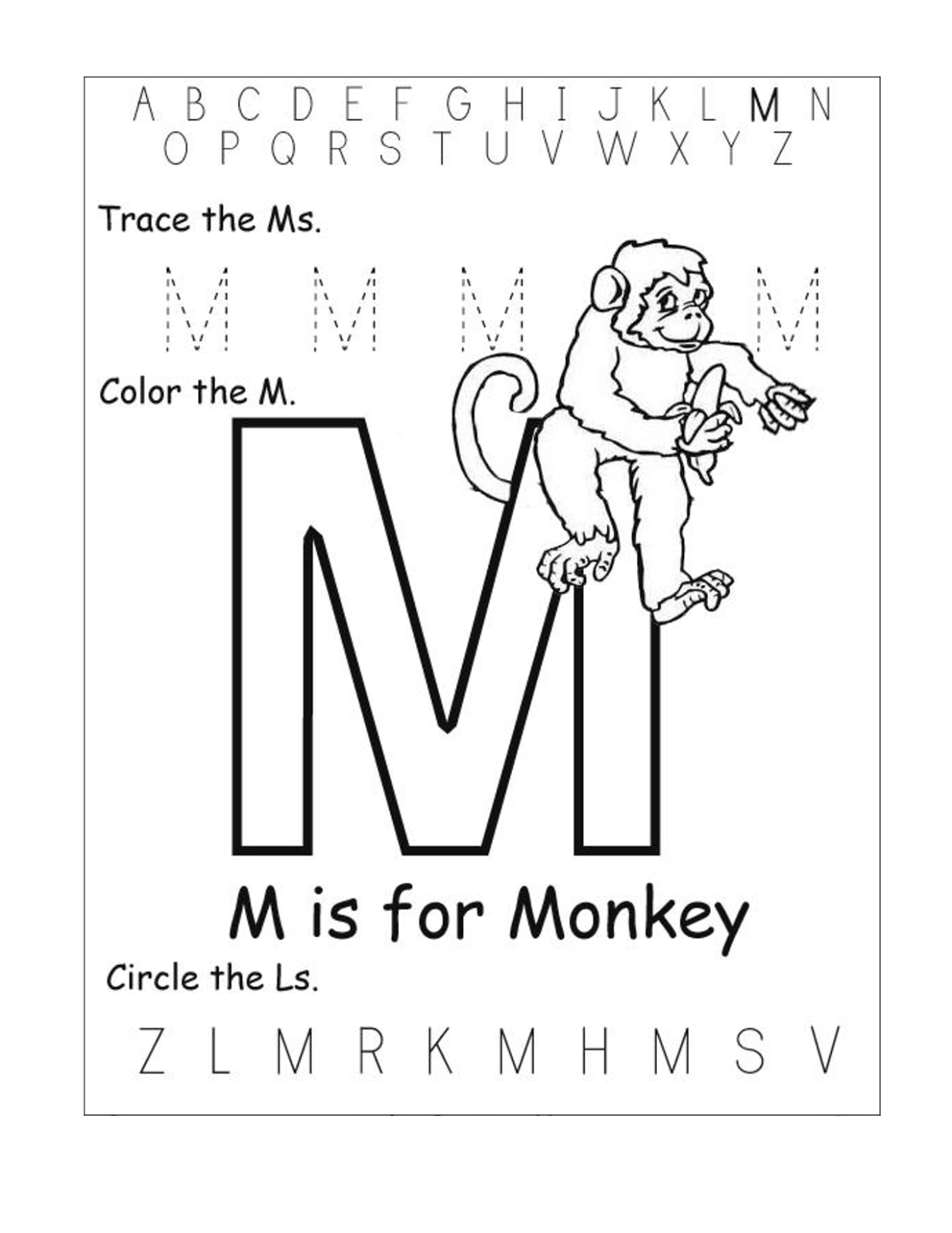 Free Printable Letter M Worksheets For Preschoolers