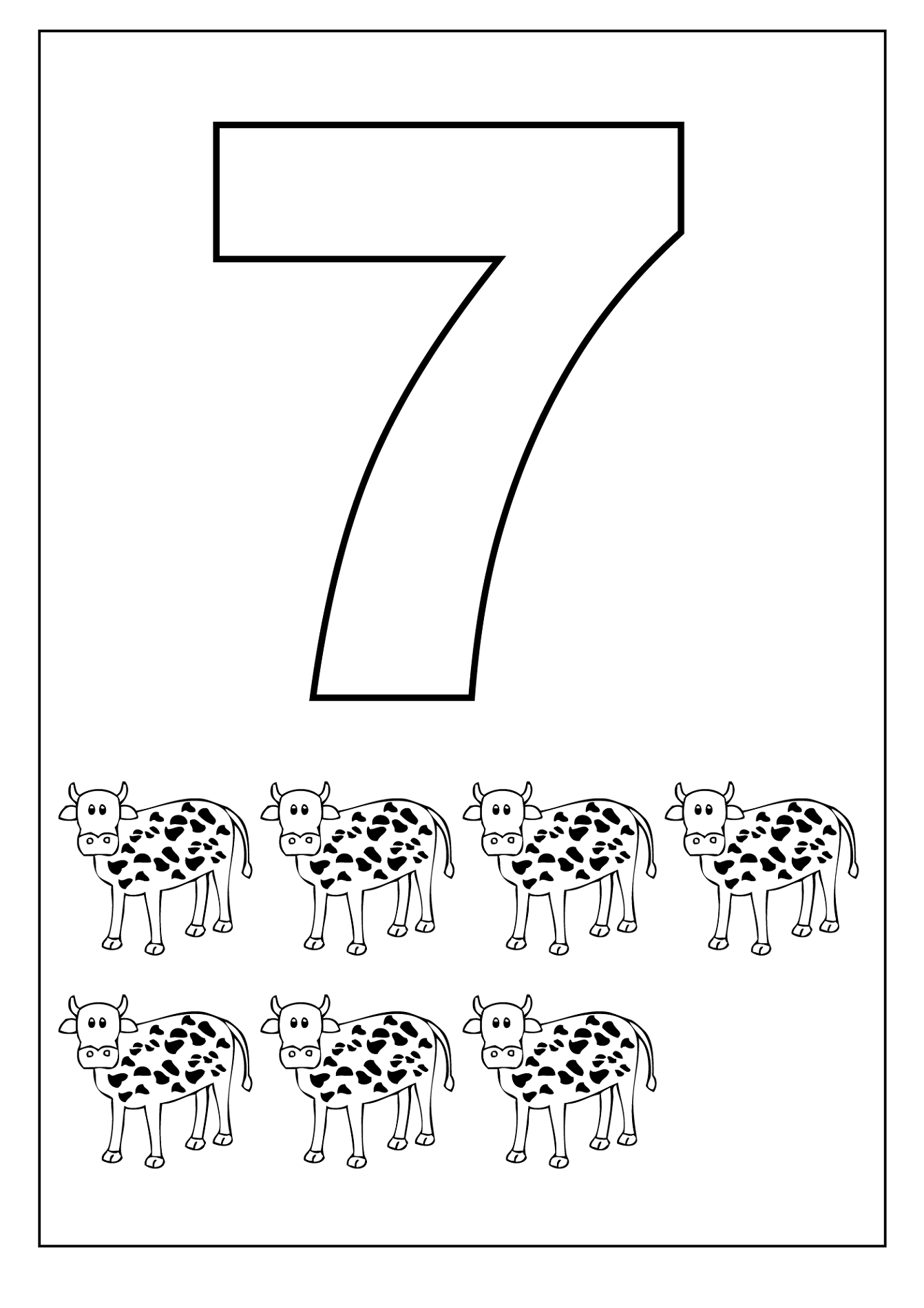 Printable Number 7 Worksheets  Activity Shelter