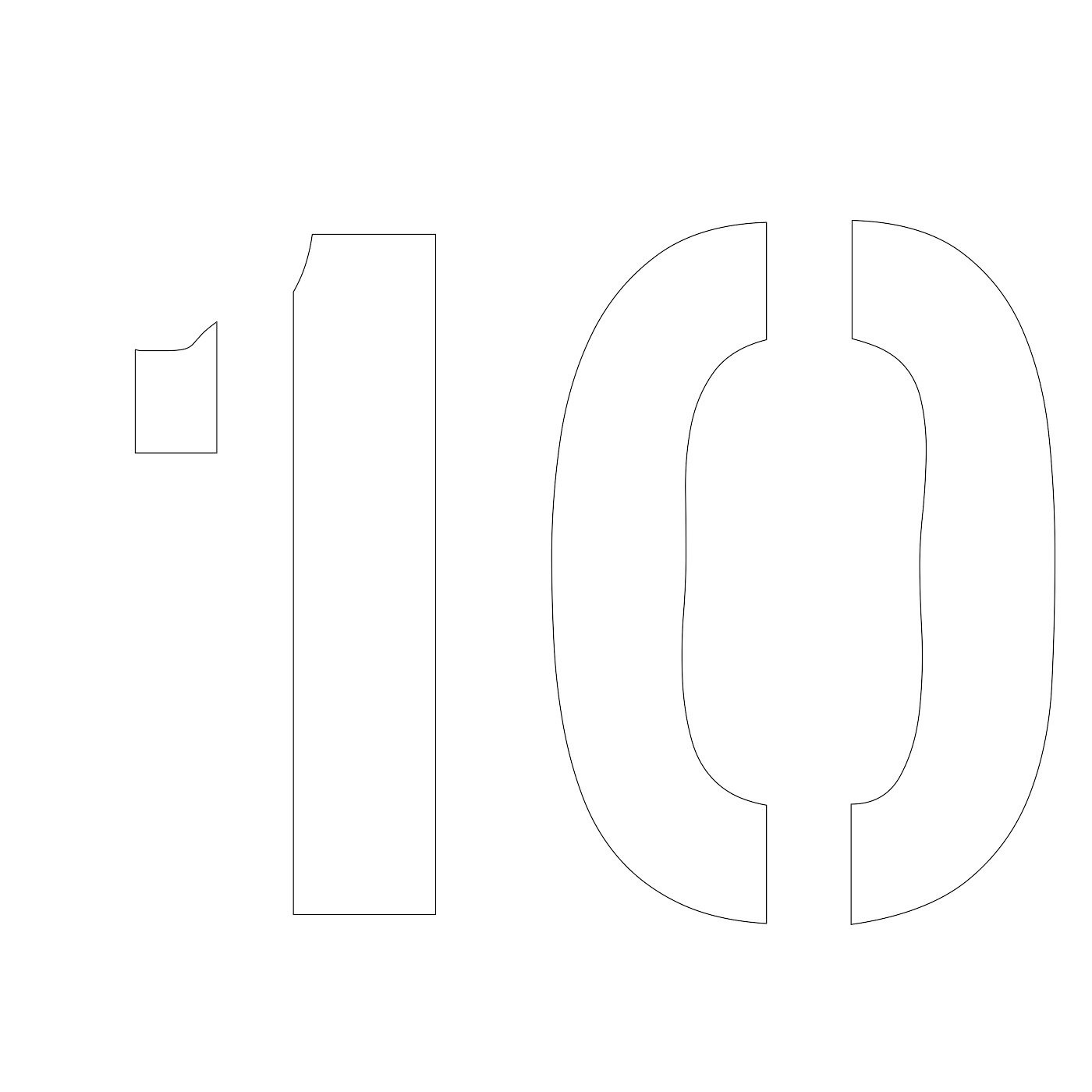 picture of number 10 template