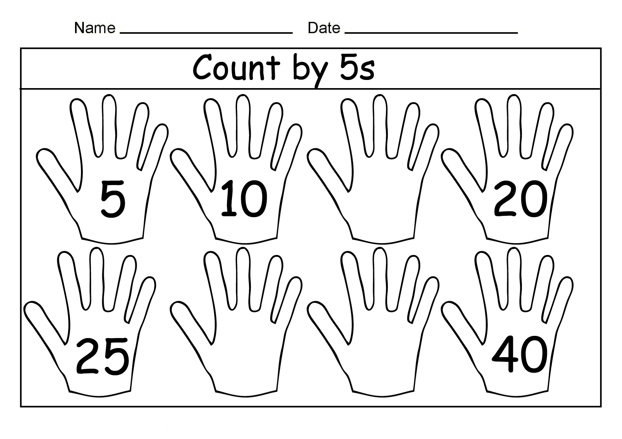 skip count by 5 for beginners