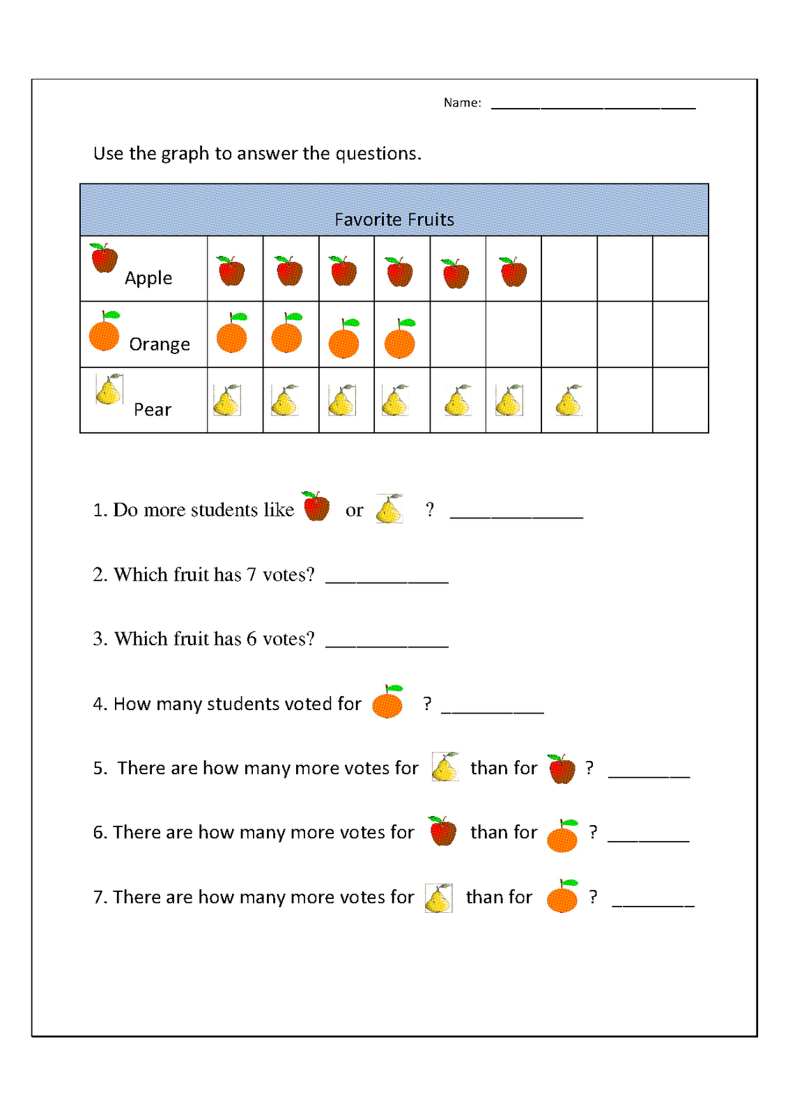 tally chart worksheet counting