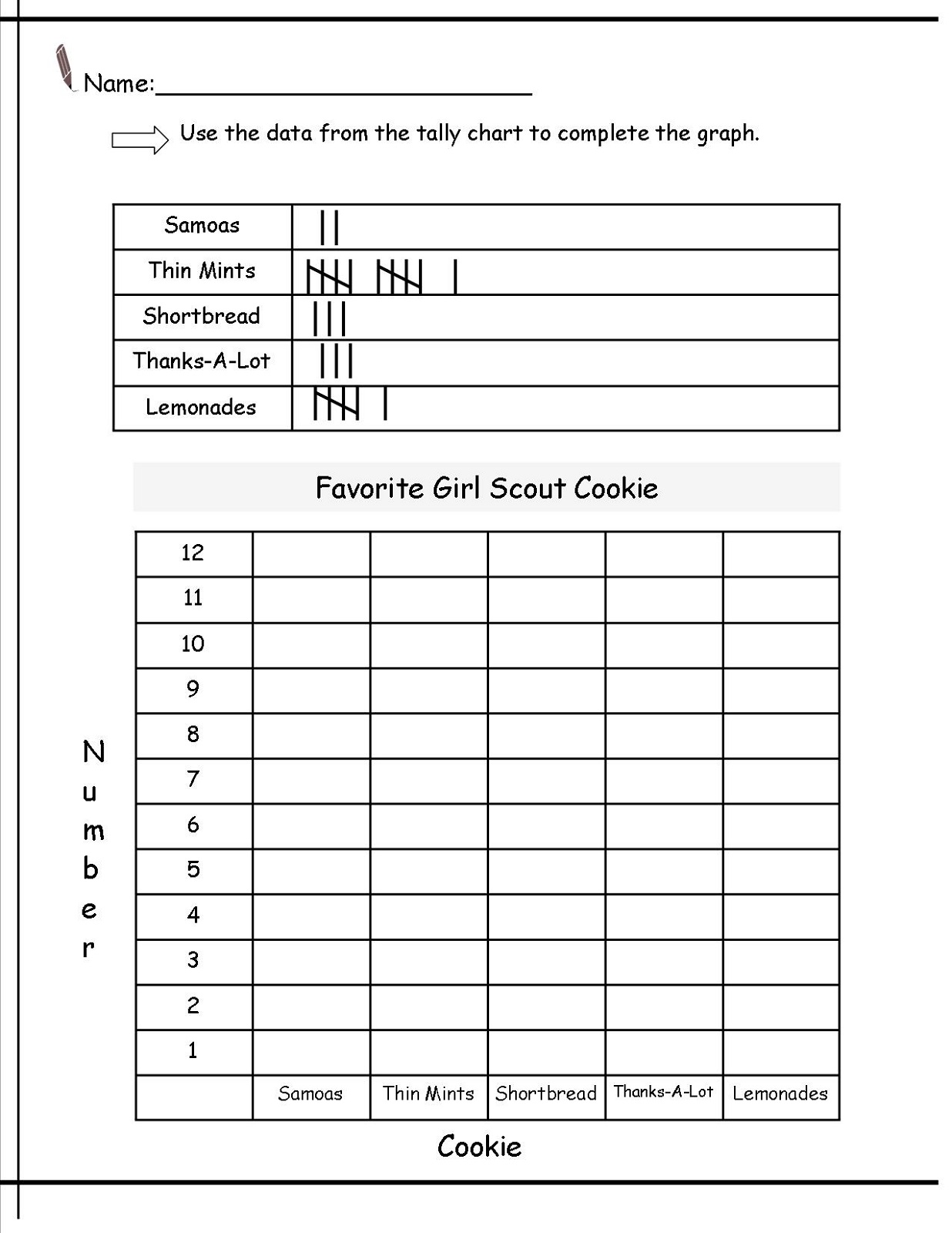 Tally Chart Worksheet Printable Word Searches