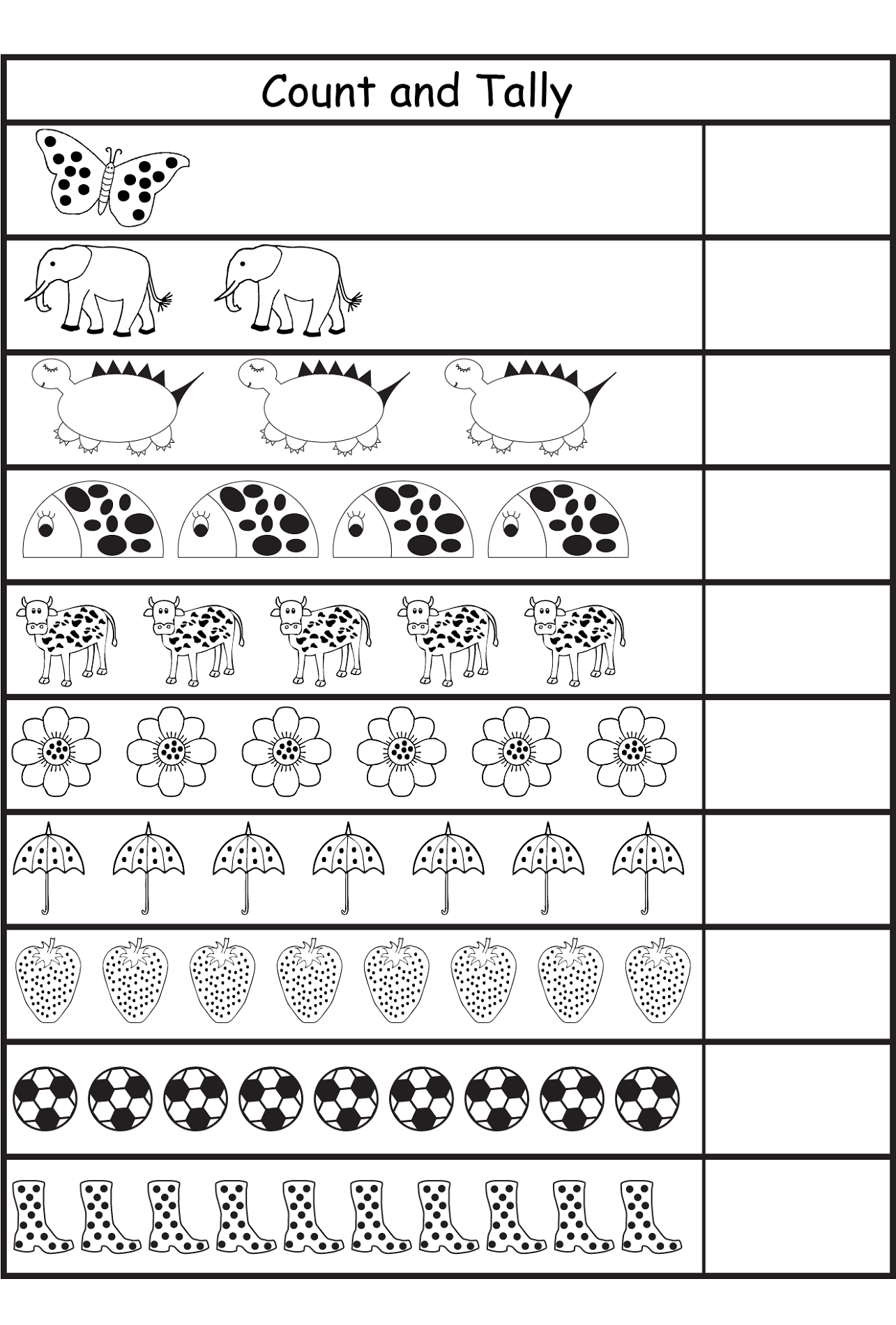 Tally Chart Worksheets for Kids | Activity Shelter