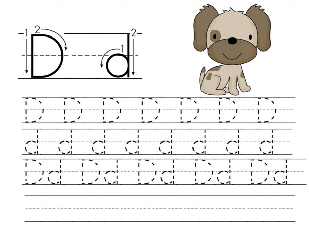 Trace Letter D Worksheets | Activity Shelter