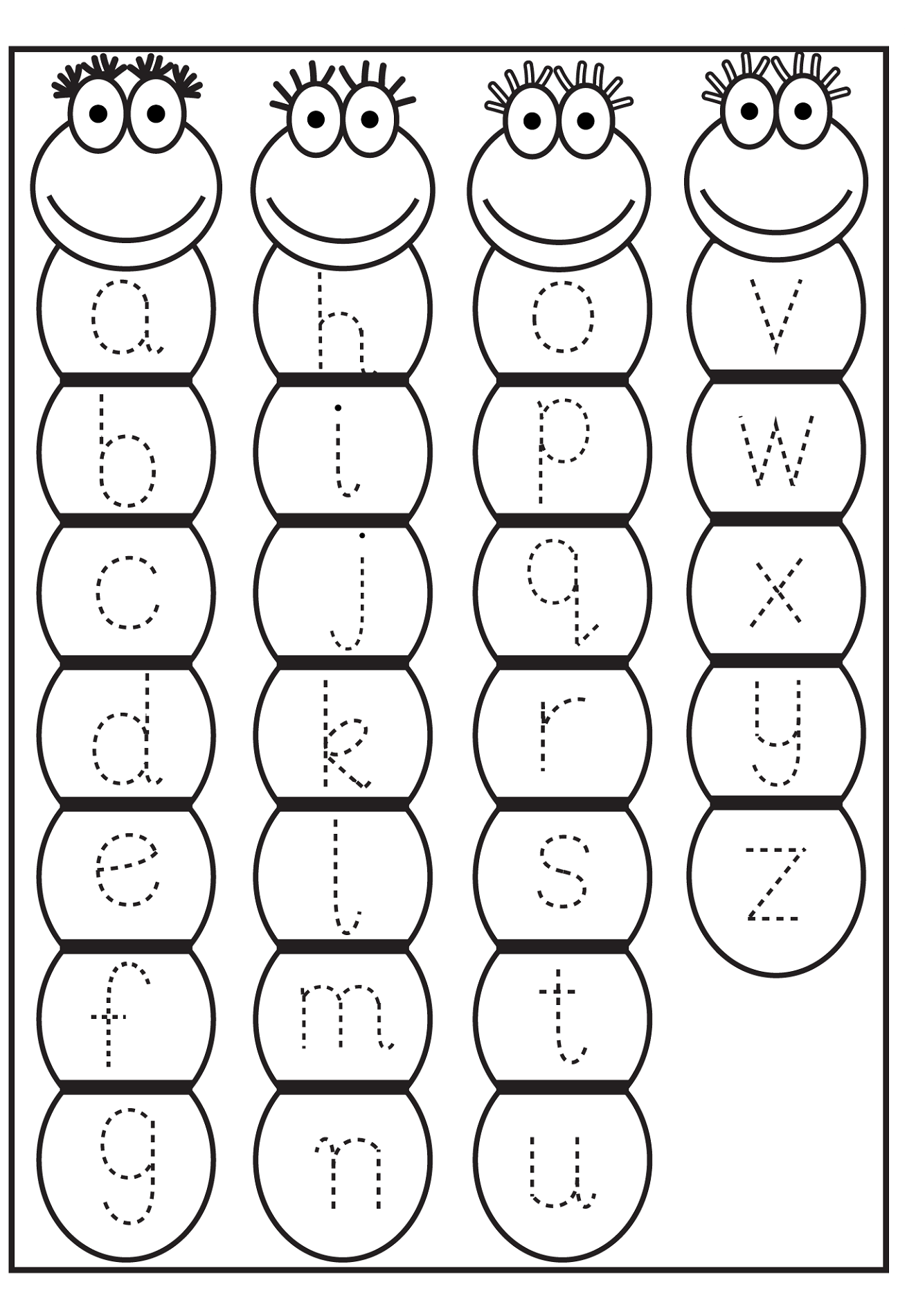 traceable letter a worksheet