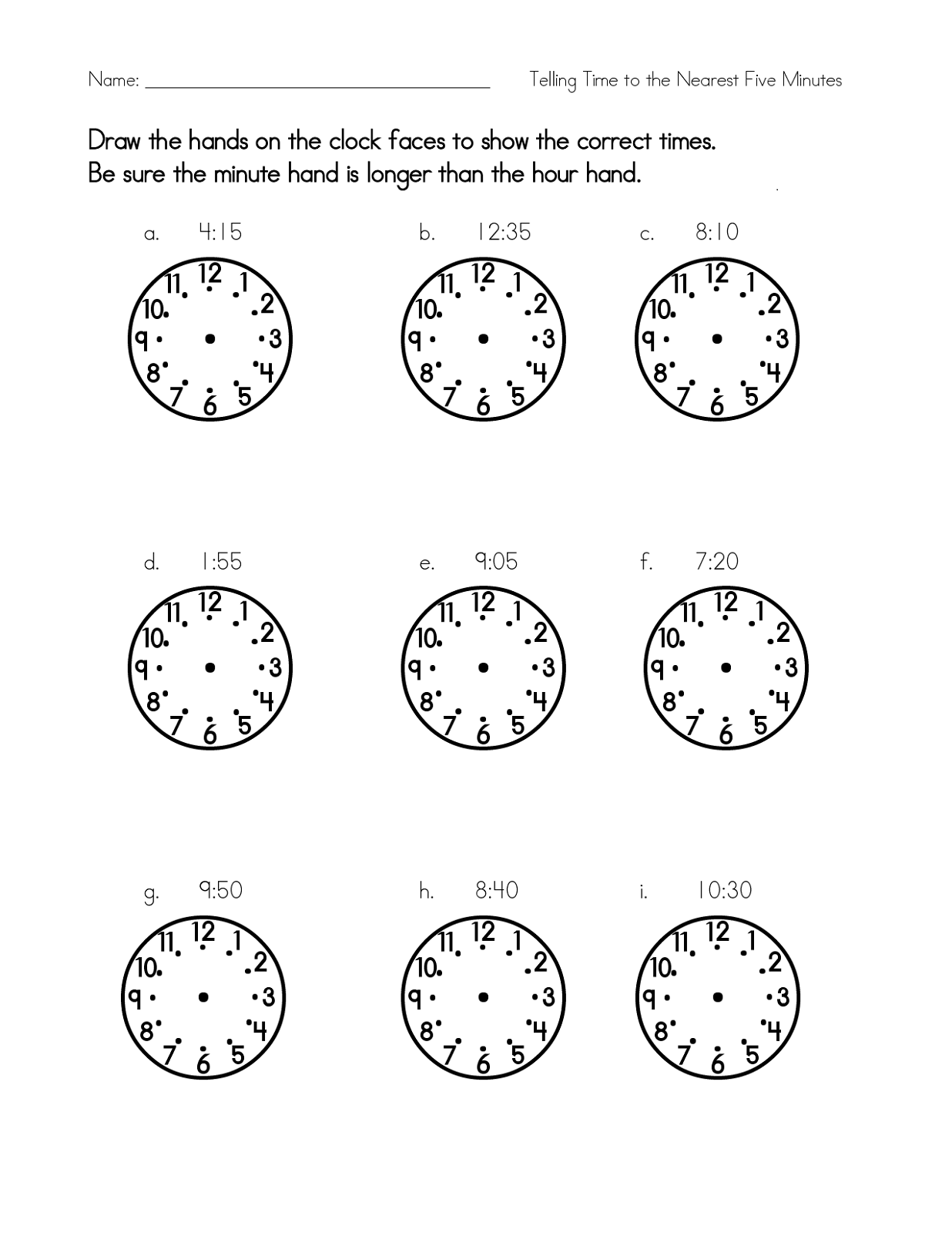 clock face worksheets to print activity shelter