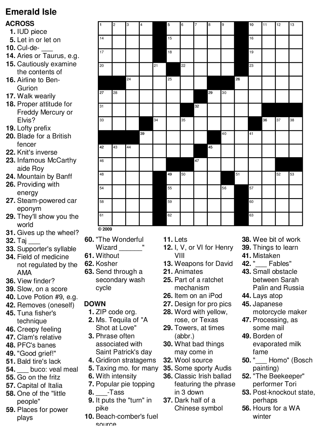 Easy Crossword Puzzles for Seniors | Activity Shelter