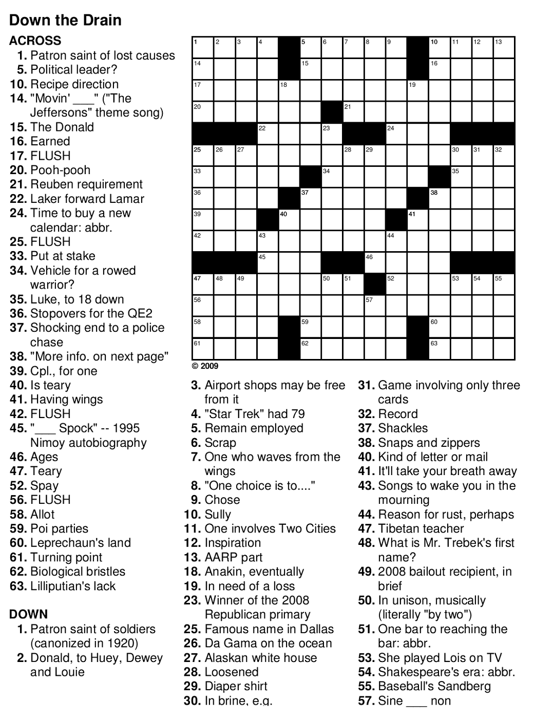 Beginner Free Easy Printable Crossword Puzzles For Adults