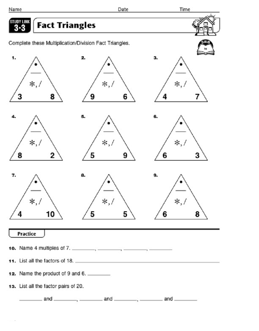 fact-triangle-worksheets-print