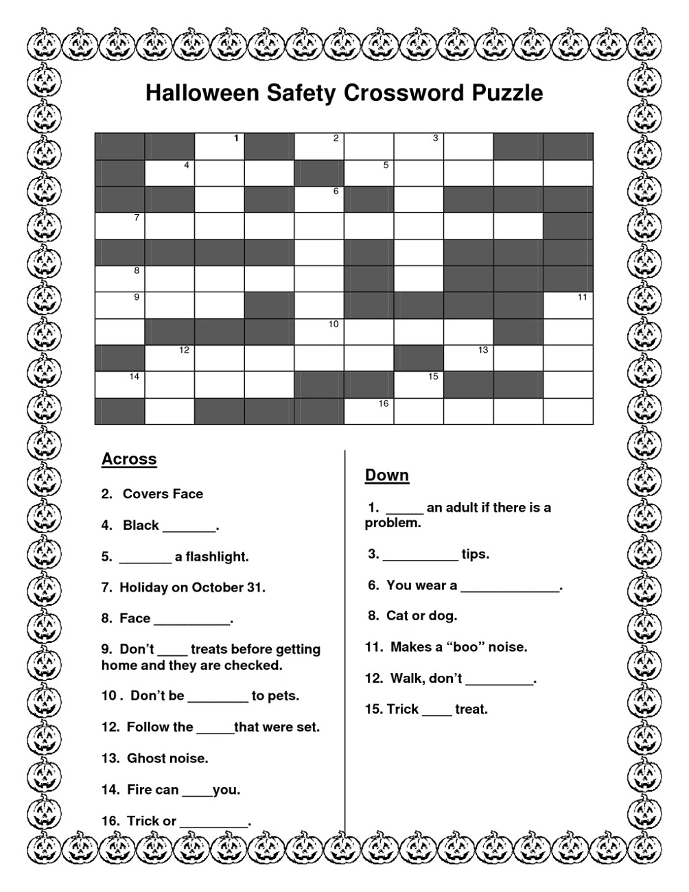 Play October: Online Safety Themed Crossword Puzzle - Senior