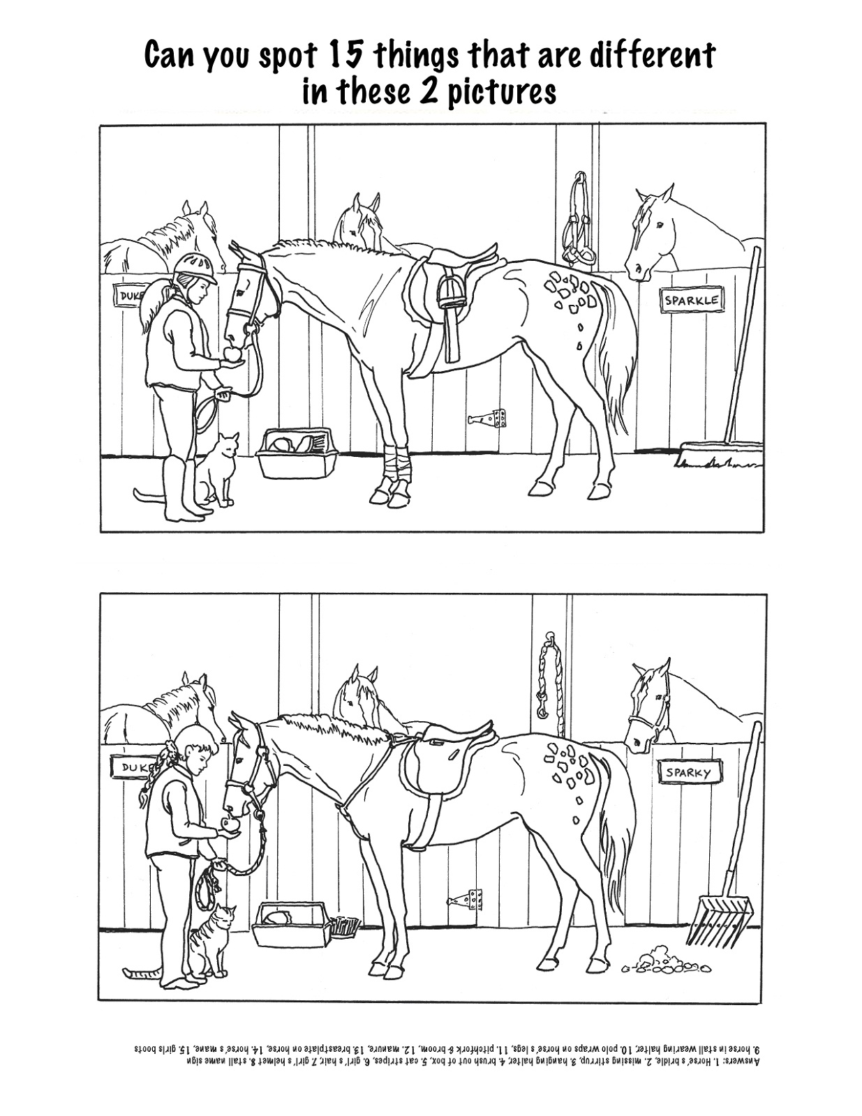 Free Printable Horse Activity Sheets