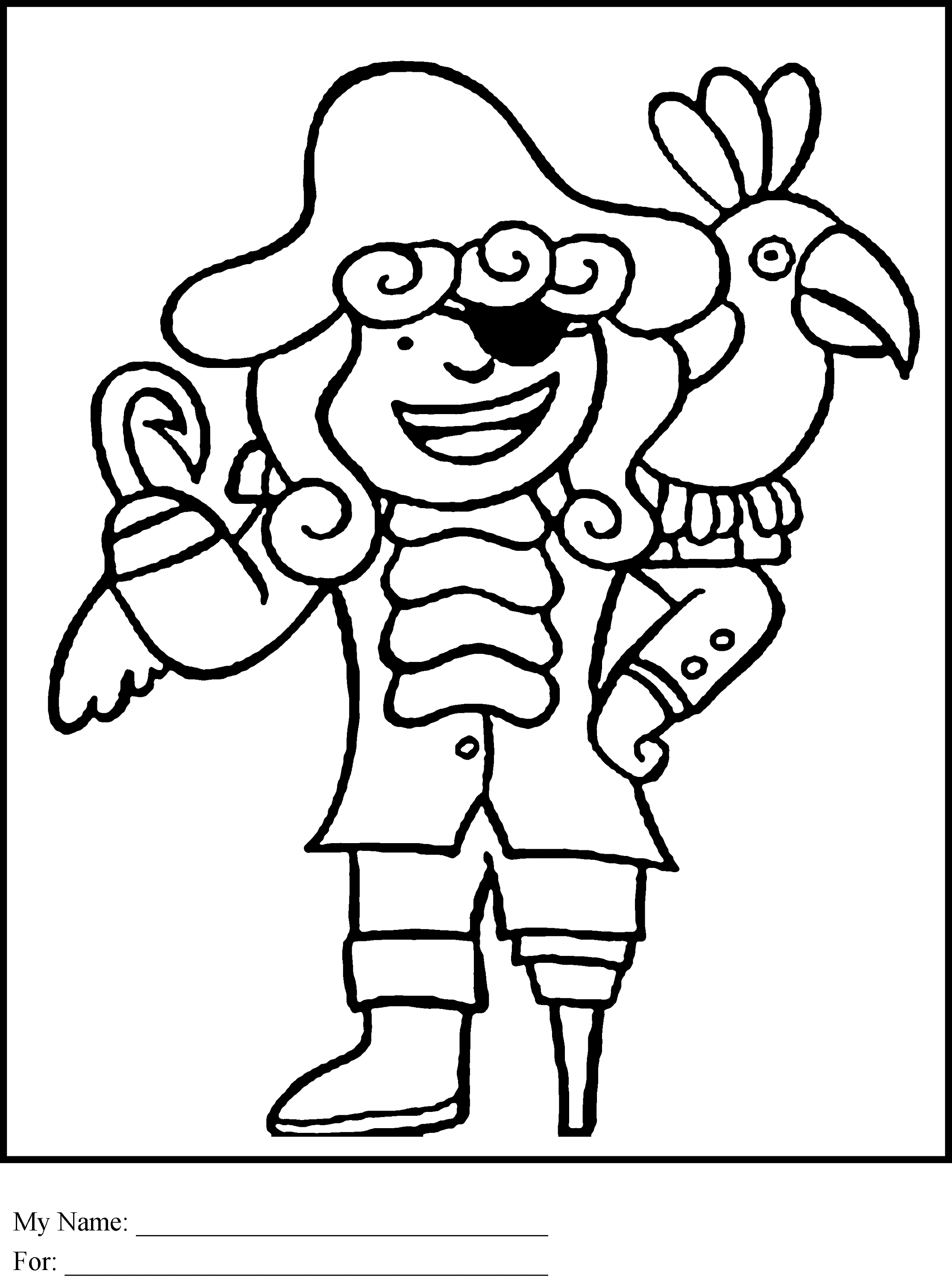 coloring book pages for pirates