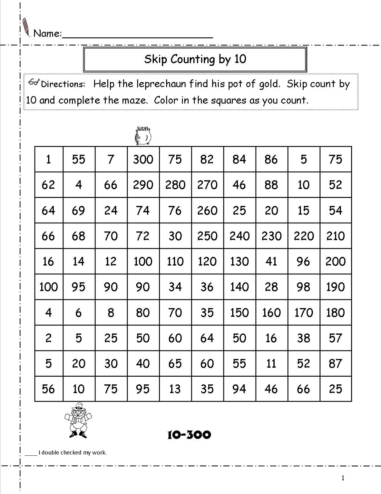 Printable Skip Count By 10 Worksheets 101 Activity Printable Skip 