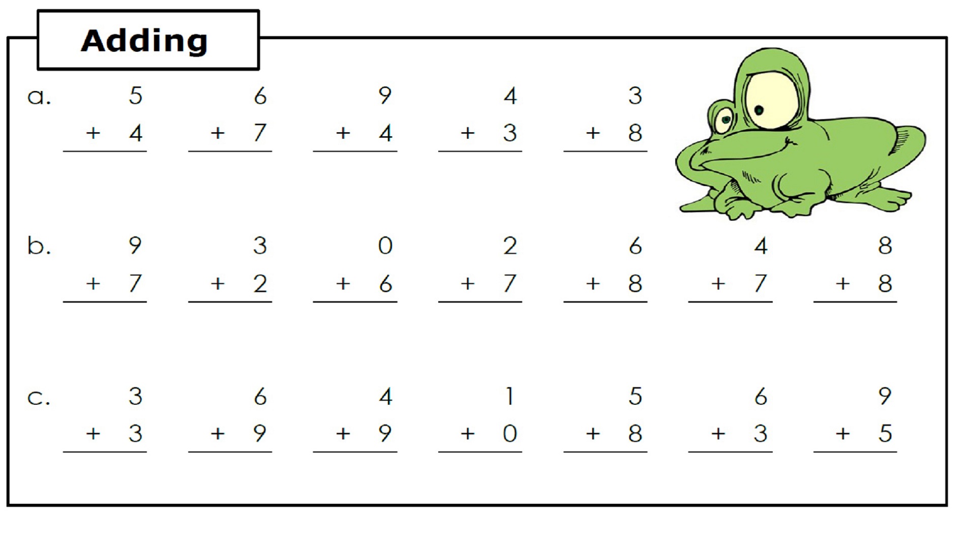 family-facts-worksheets-adding-frog