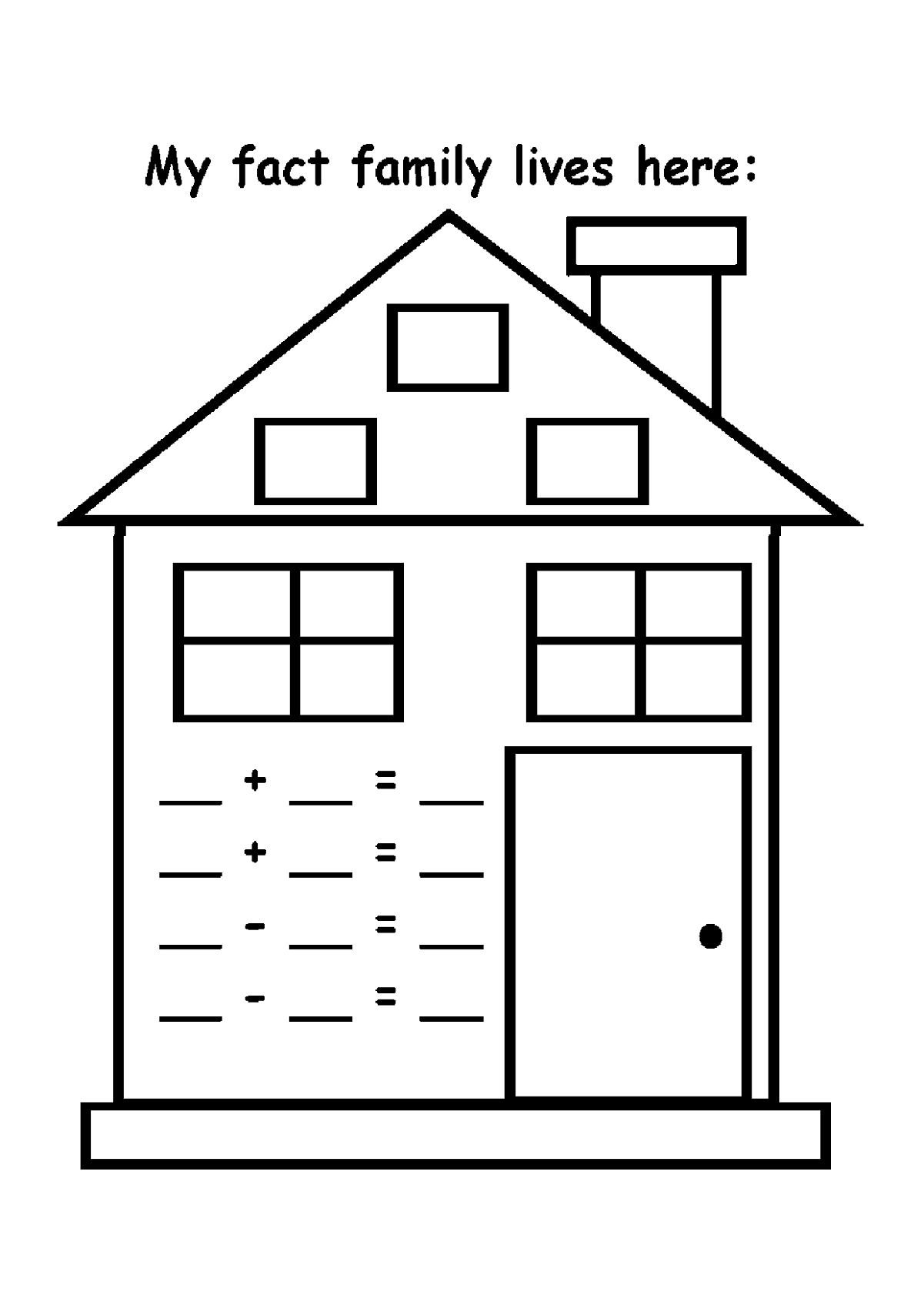 family-facts-worksheets-house