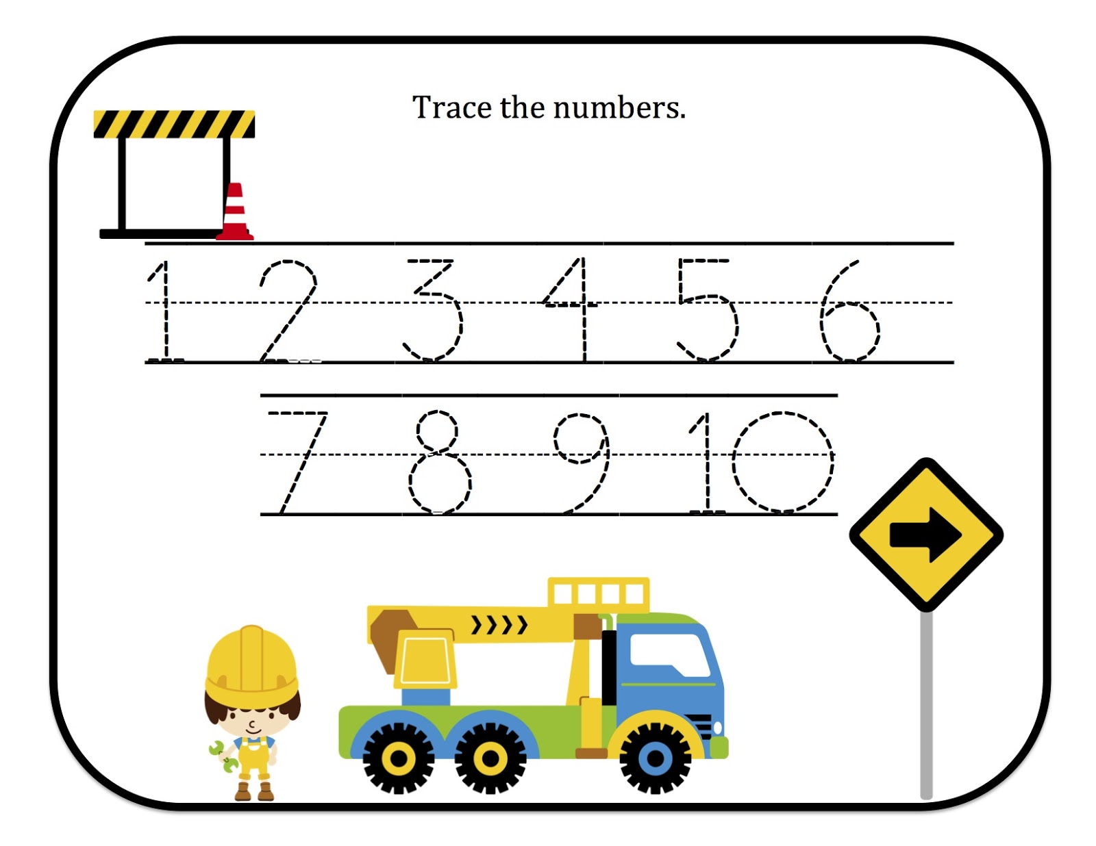 Trace Numbers 1 10 Activity Shelter